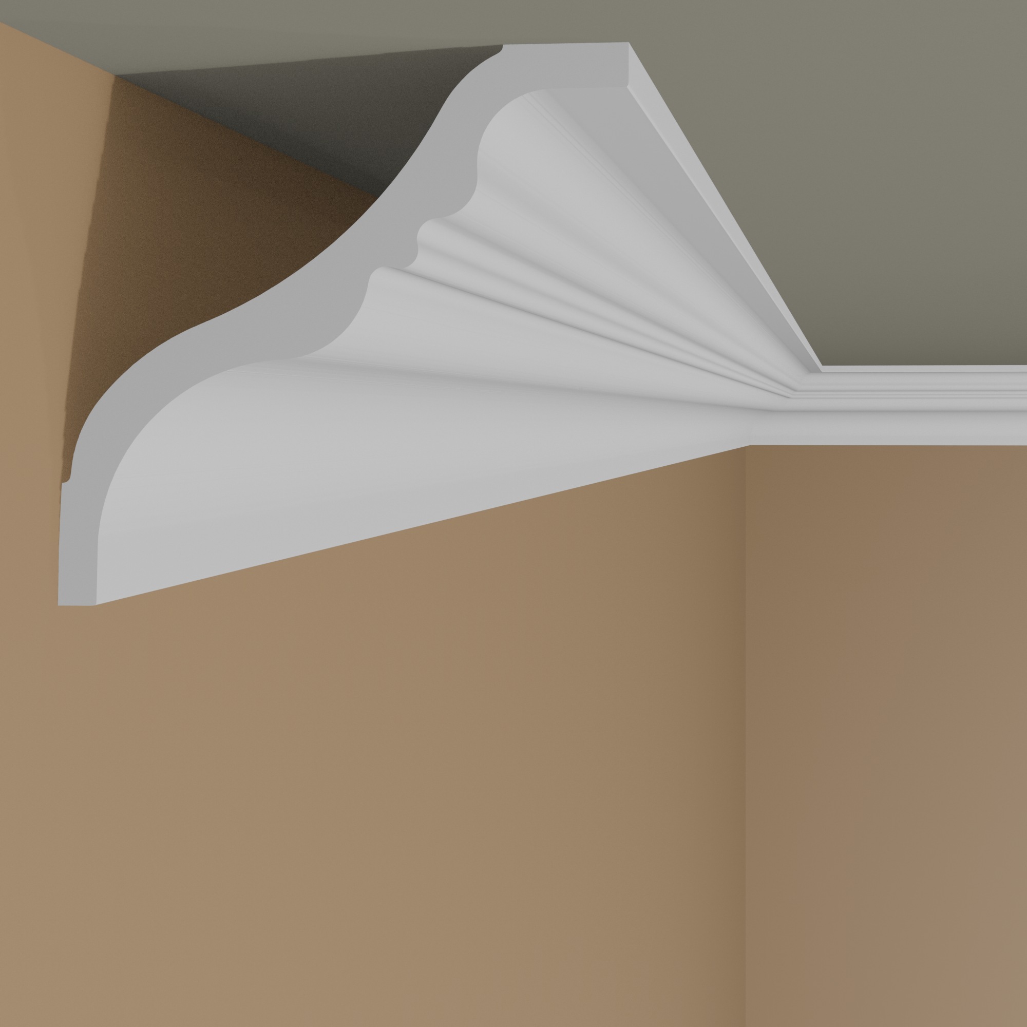 Cornisa NMC TI NOMASTYL de poliestireno, 140 x 140 x 2000 mm, moldura de techo blanca