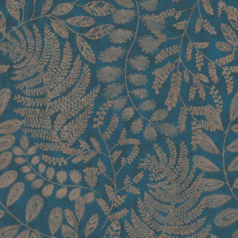 A.S. Creation The BOS 388304 Papel pintado no tejido Diseño floral 0,53 x 10,05 m Azul
