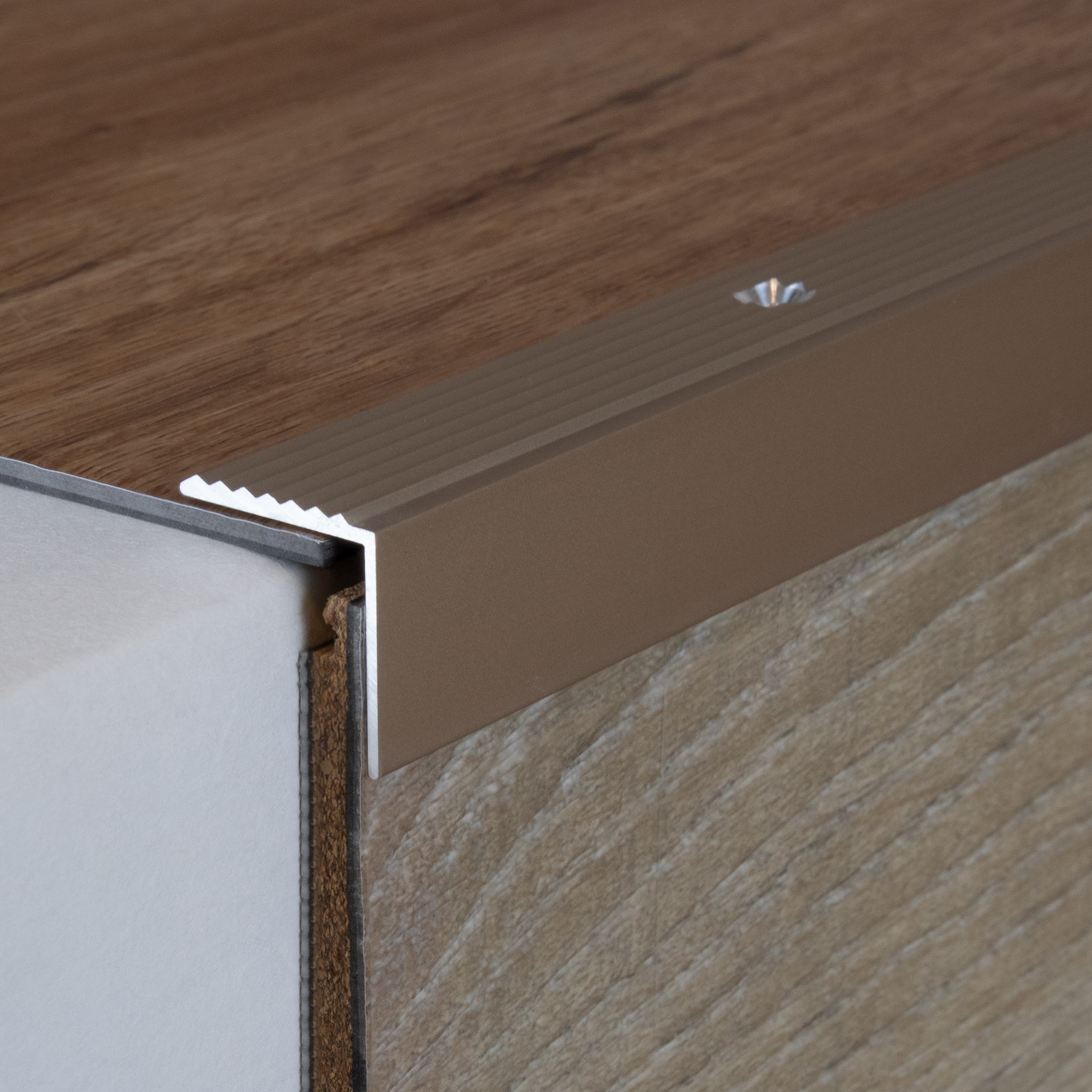 Perfiles de canto y ángulo para escaleras PROVISTON Altura 20 mm Ancho 20 mm