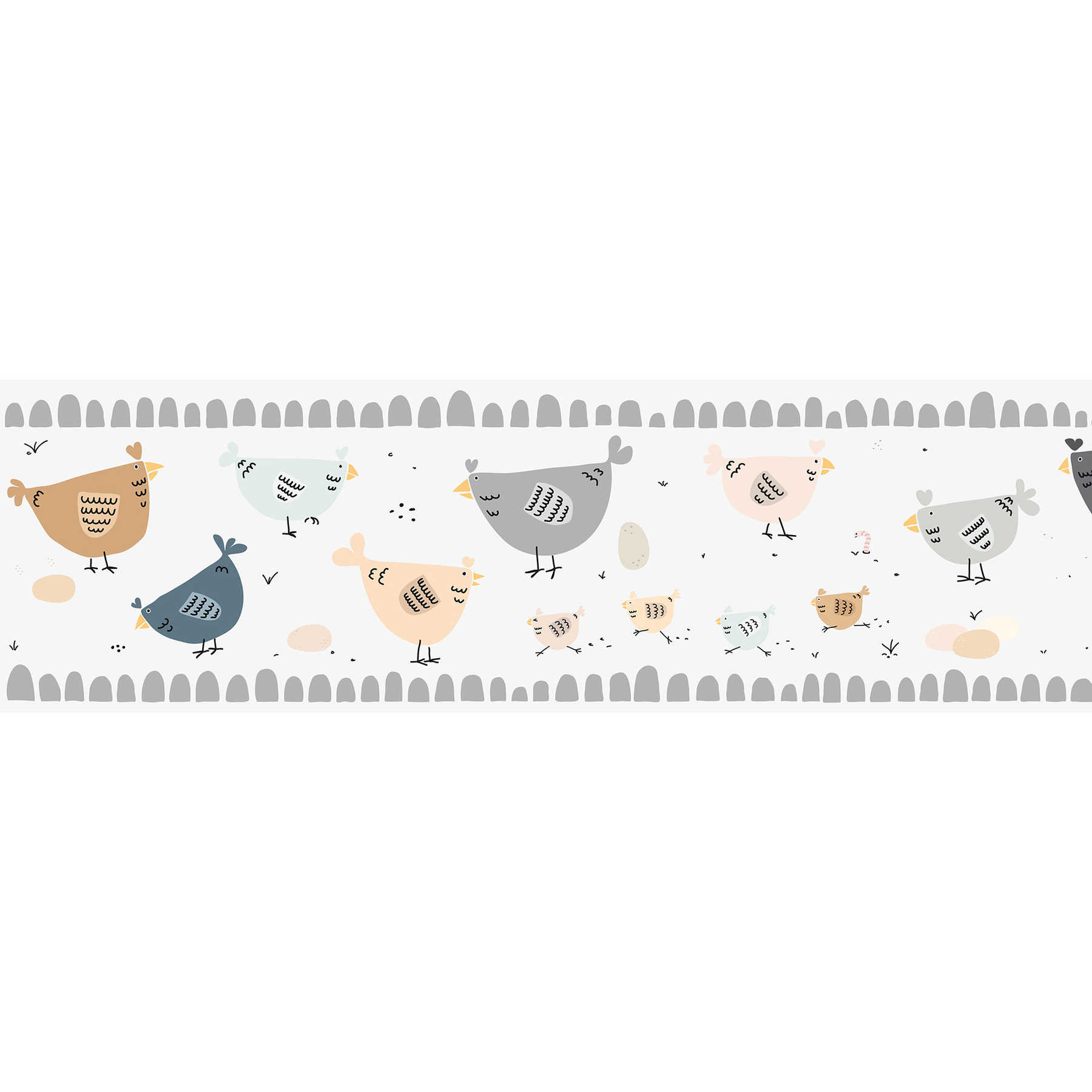 A.S. Creation Lovely Kids 403727 Cenefa Habitación infantil 5 x 0,155 m Gris