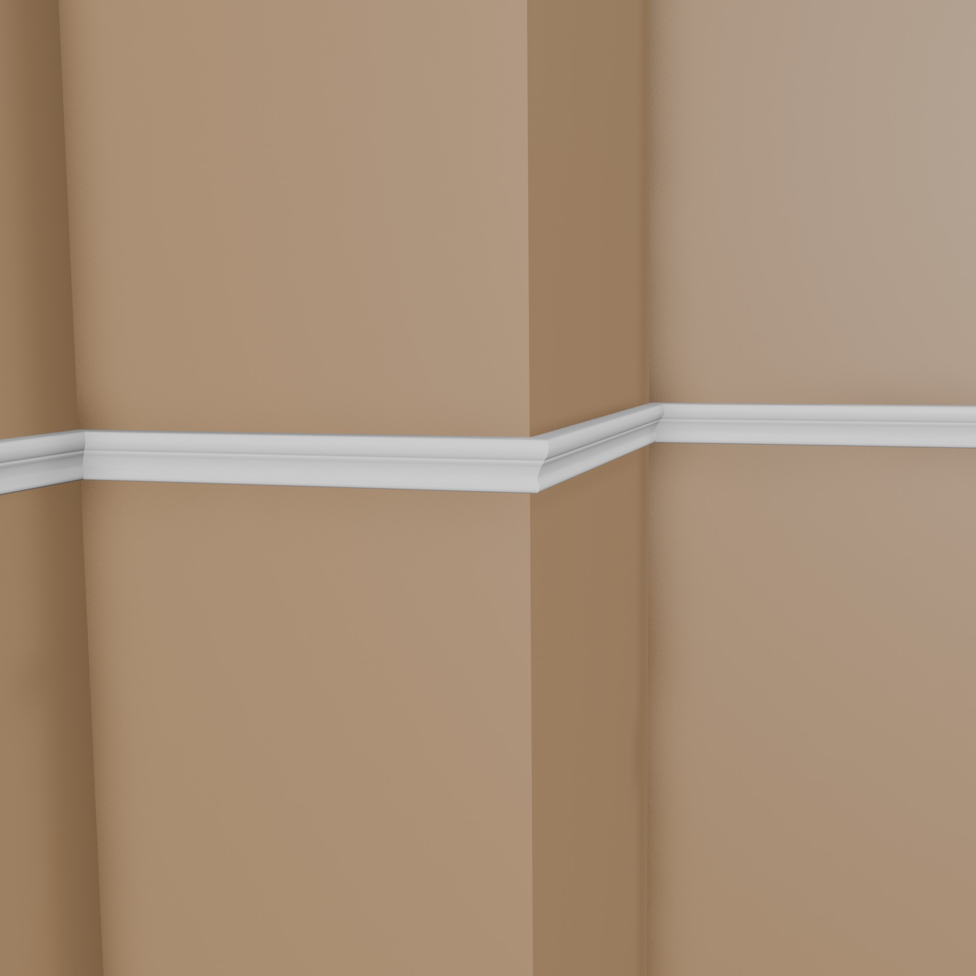 Moldura decorativa PROVISTON "NE318" 15 x 33 x 2000 mm, blanca, para pared. Decoración de pared de alta calidad.