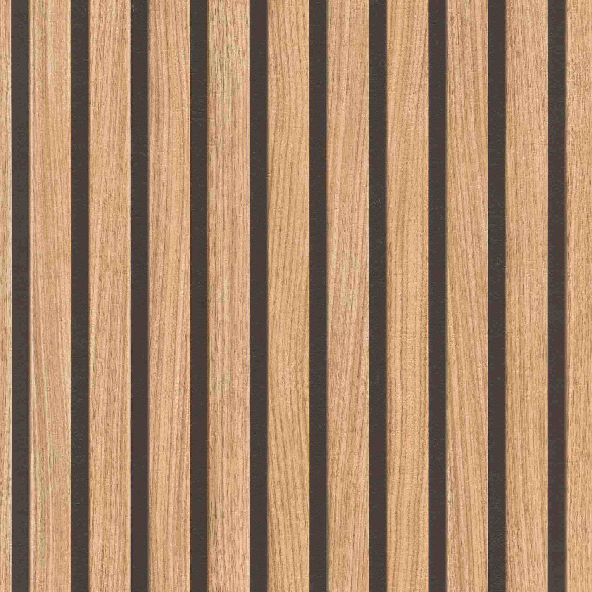 Rasch Selección 278408 Papel pintado Revestimiento de madera Listones 0,53 x 10,05 m Beige