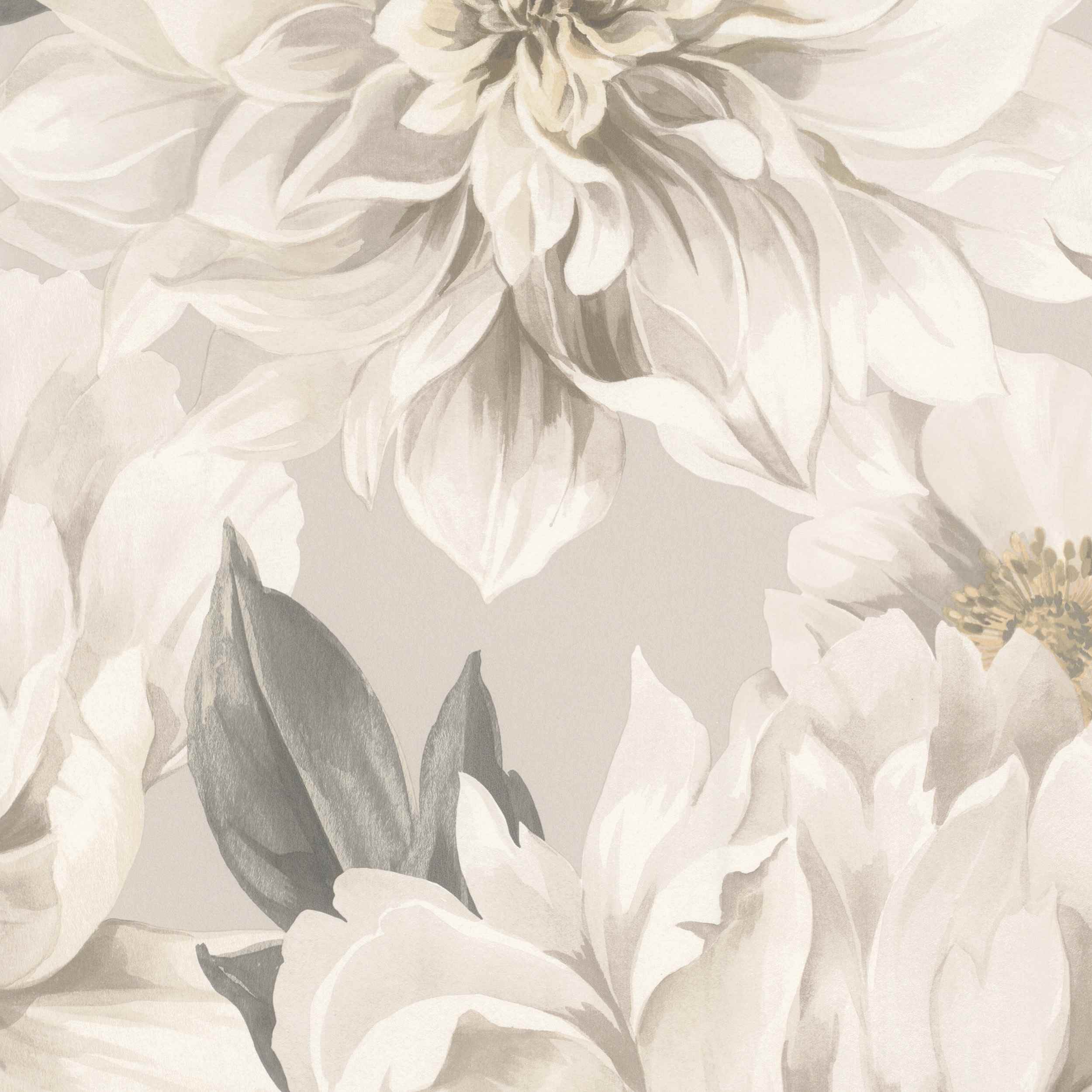 Selección de papel pintado Rasch Paper 201352 0,53 x 10,05 m Gris floral