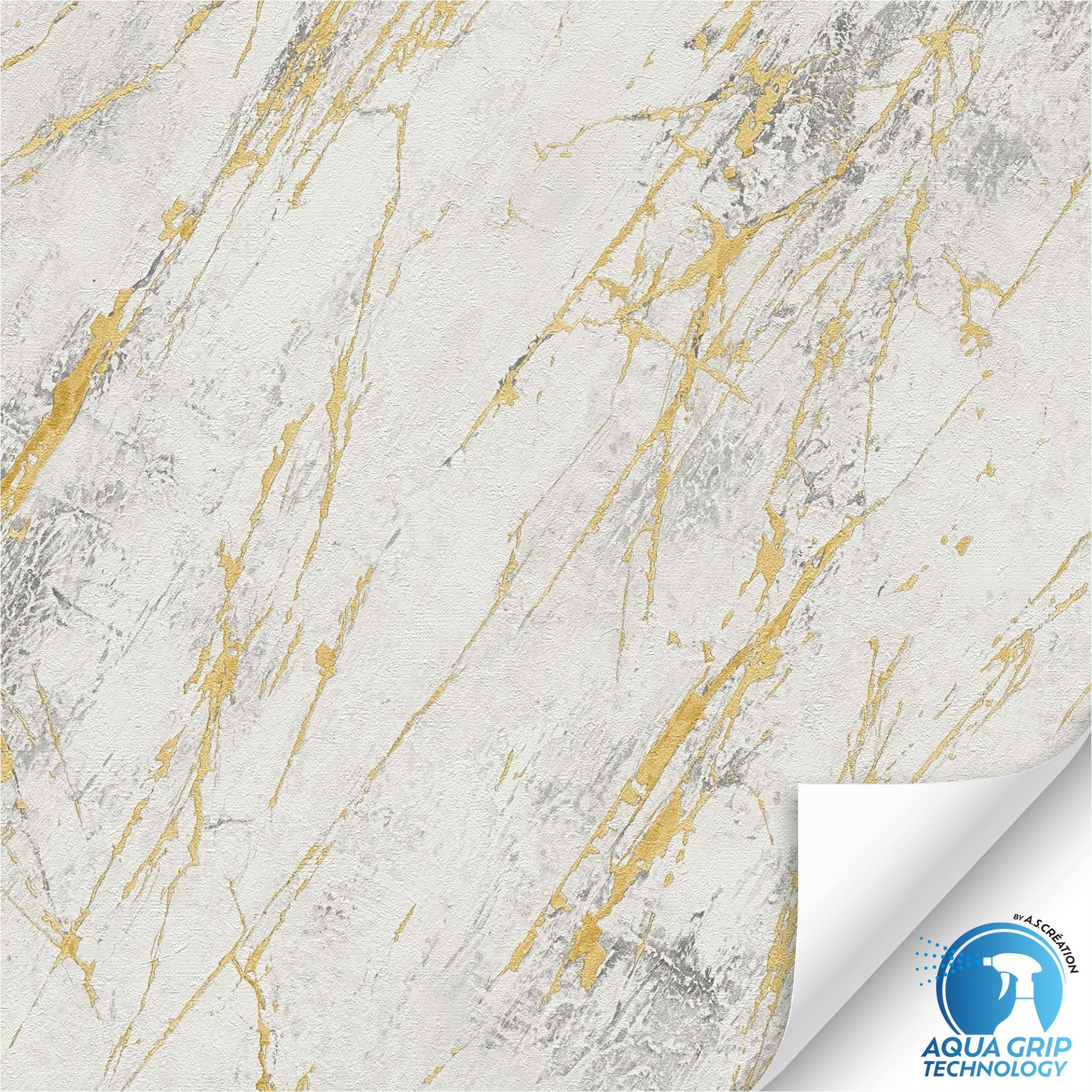 Papel pintado no tejido 784581 WOW preencolado Mármol Blanco A.S. Création