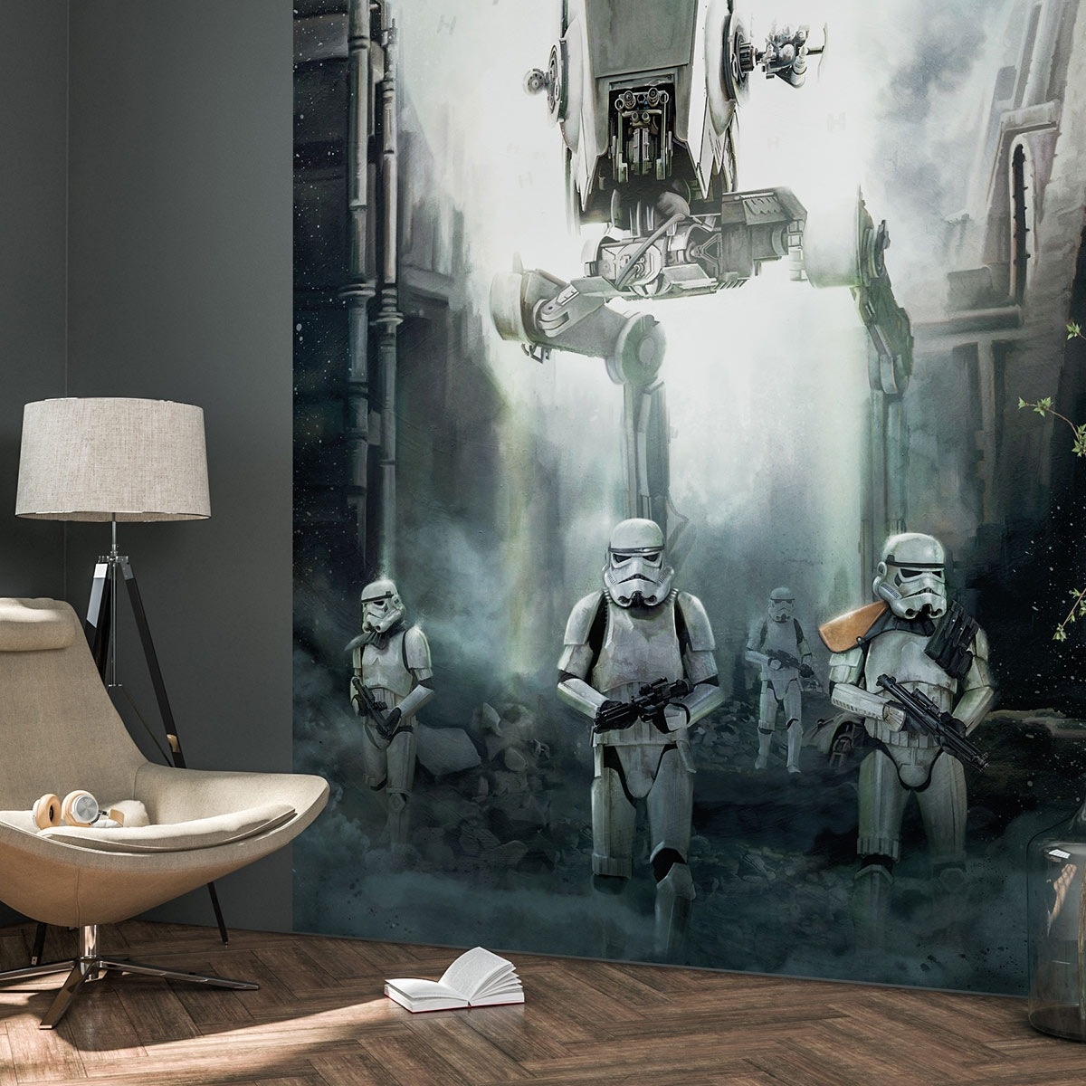 Papel pintado fotográfico del Ejército Imperial de Star Wars de Komar, impresión digital, tejido no tejido, Stormtrooper