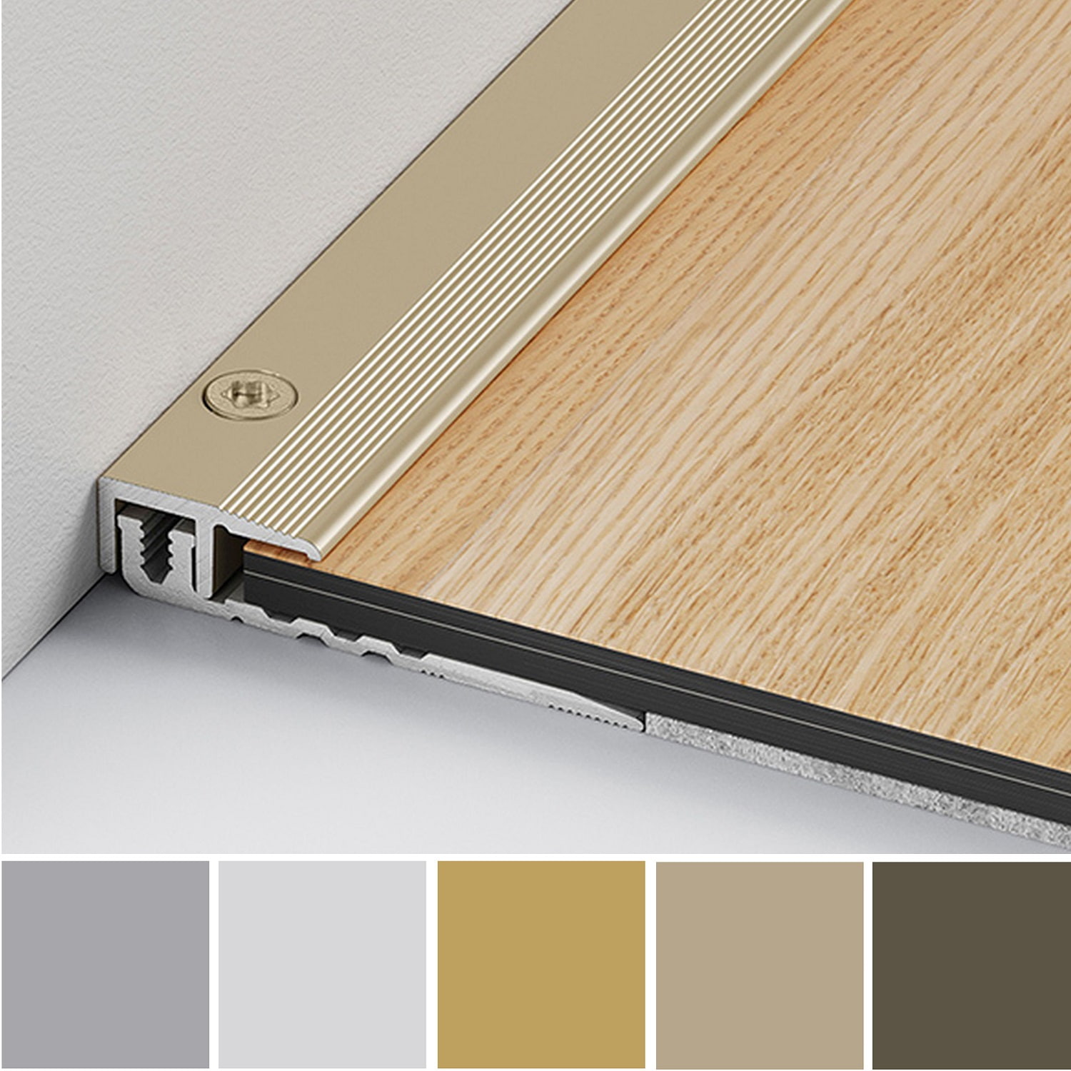 Perfiles de remate y canto PROVISTON, ancho 40 mm, altura de canto 4 - 9,5 mm