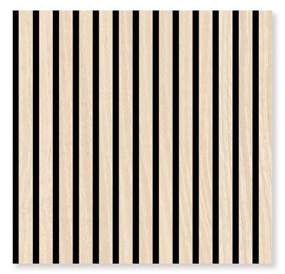 Panel acústico modular de pared JANGAL de 520 x 520 x 10 mm, madera auténtica de roble Letea, panel acústico 3D