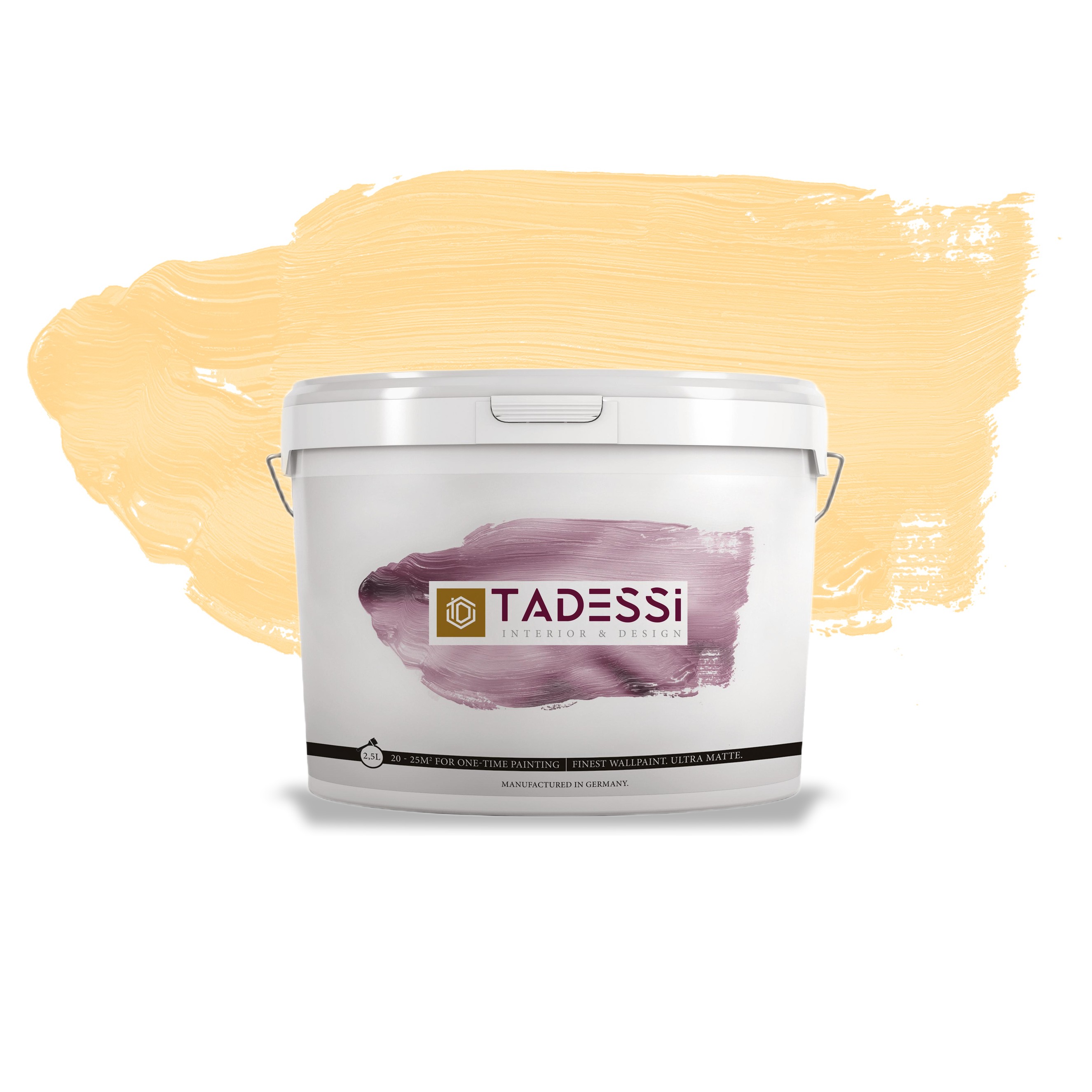 TADESSI Color Vista - Pintura de pared amarillo pastel - Amarillo maíz - Pintura interior mate - Dispersión de alta calidad