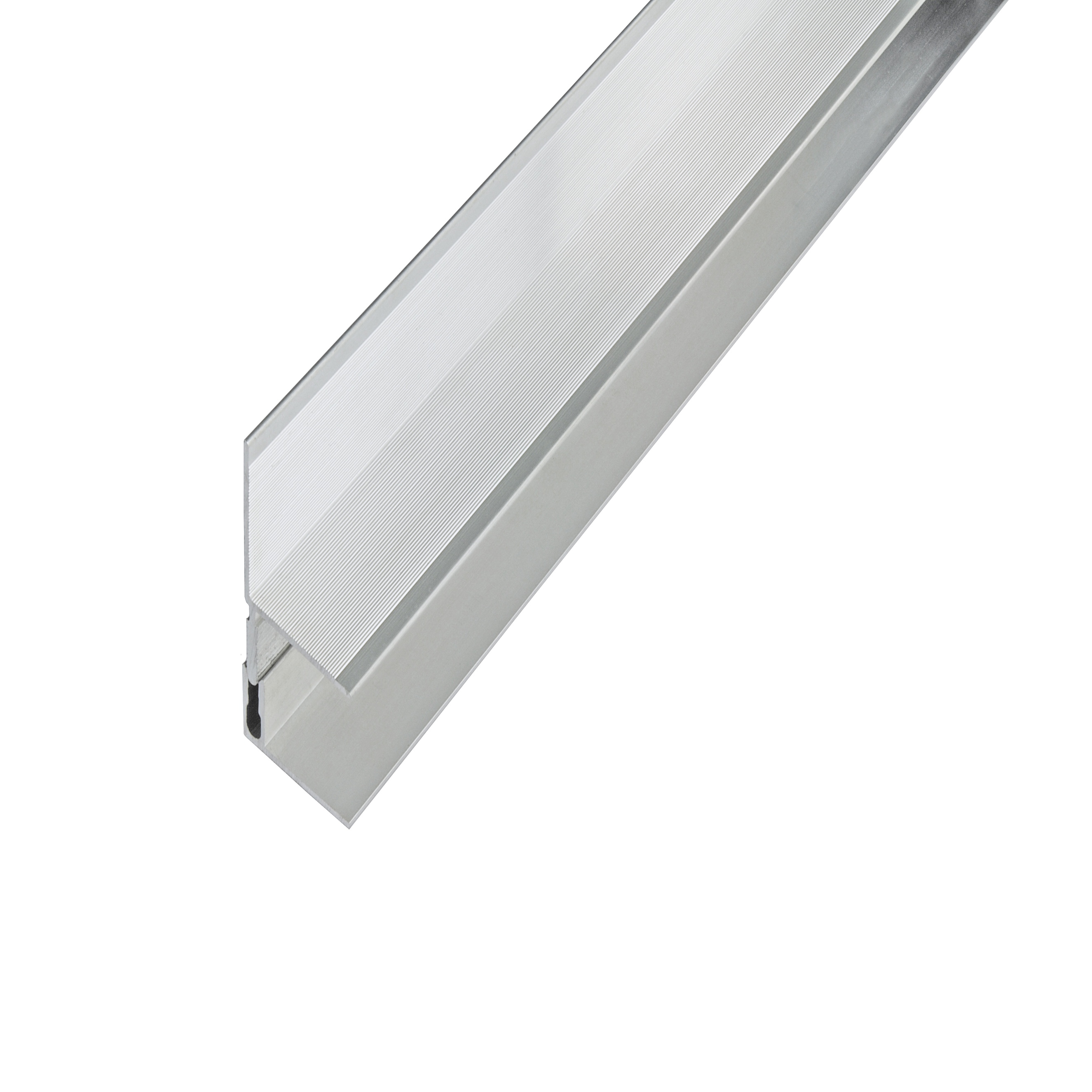 Moldura de pared de aluminio que incluye perfil de fijación de aluminio para tablas de terraza Kovalex