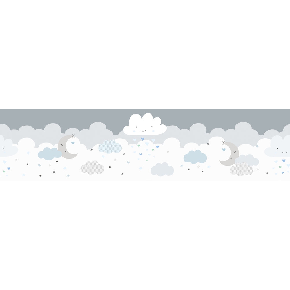A.S. Creation Only Borders 11 403744 Cenefa de papel Habitación infantil 5,00 x 0,155 m Gris
