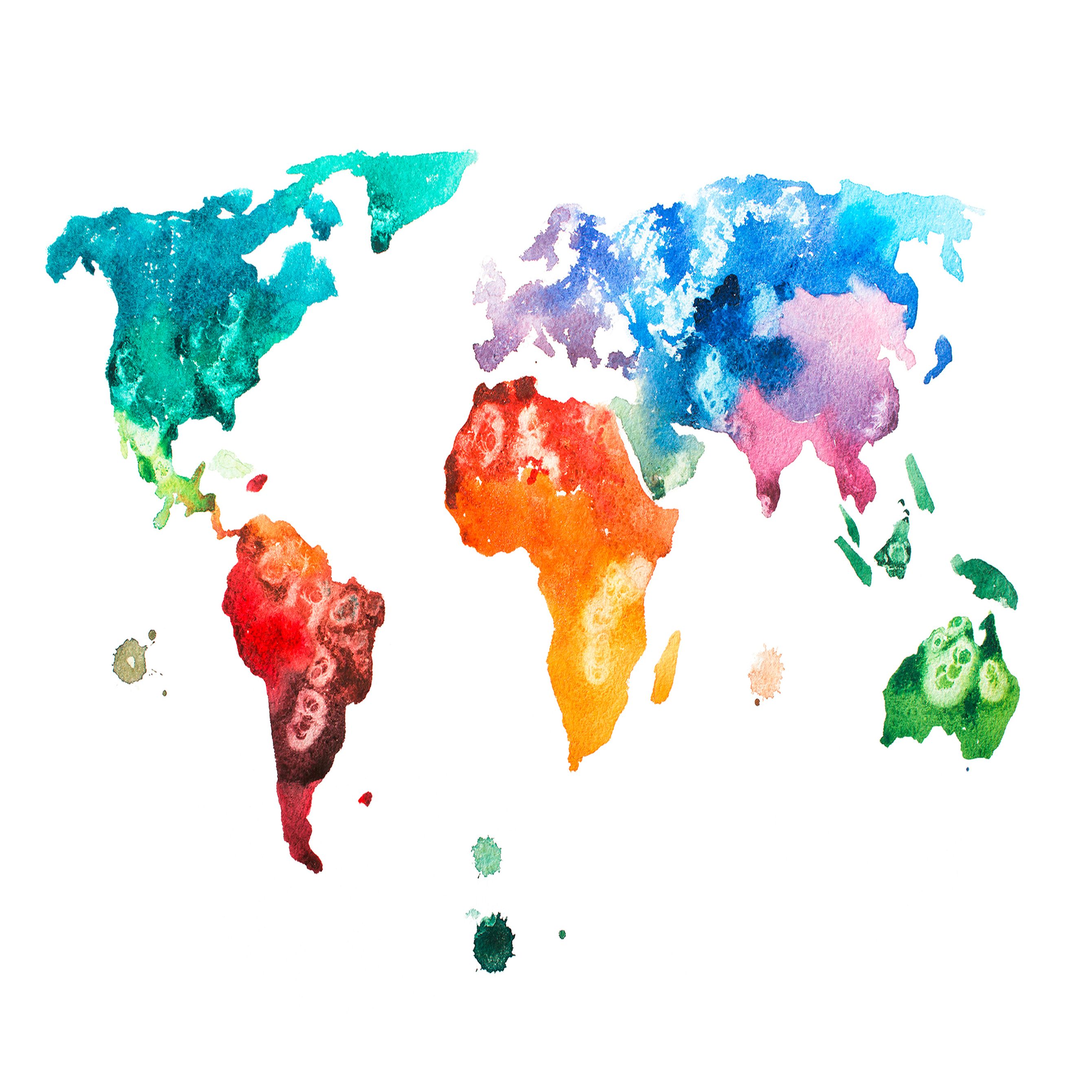 A.S. Creation Designwalls DD118696 Fotomural Tejido no tejido 350 x 255 cm Mapa del mundo Colorido