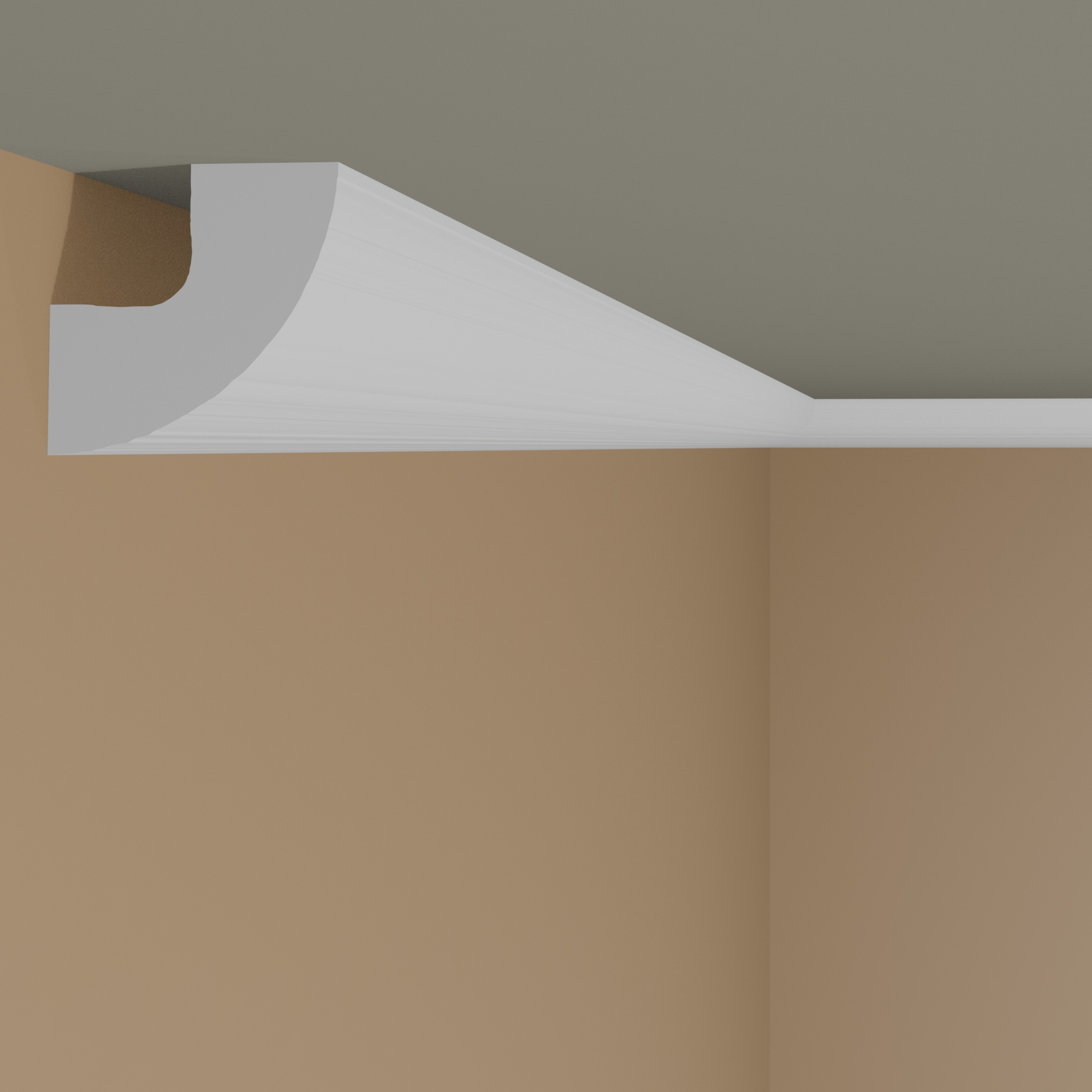 Moldura de techo de poliestireno expandido Marbet "E-1" de 22 x 22 x 2000 mm, color blanco