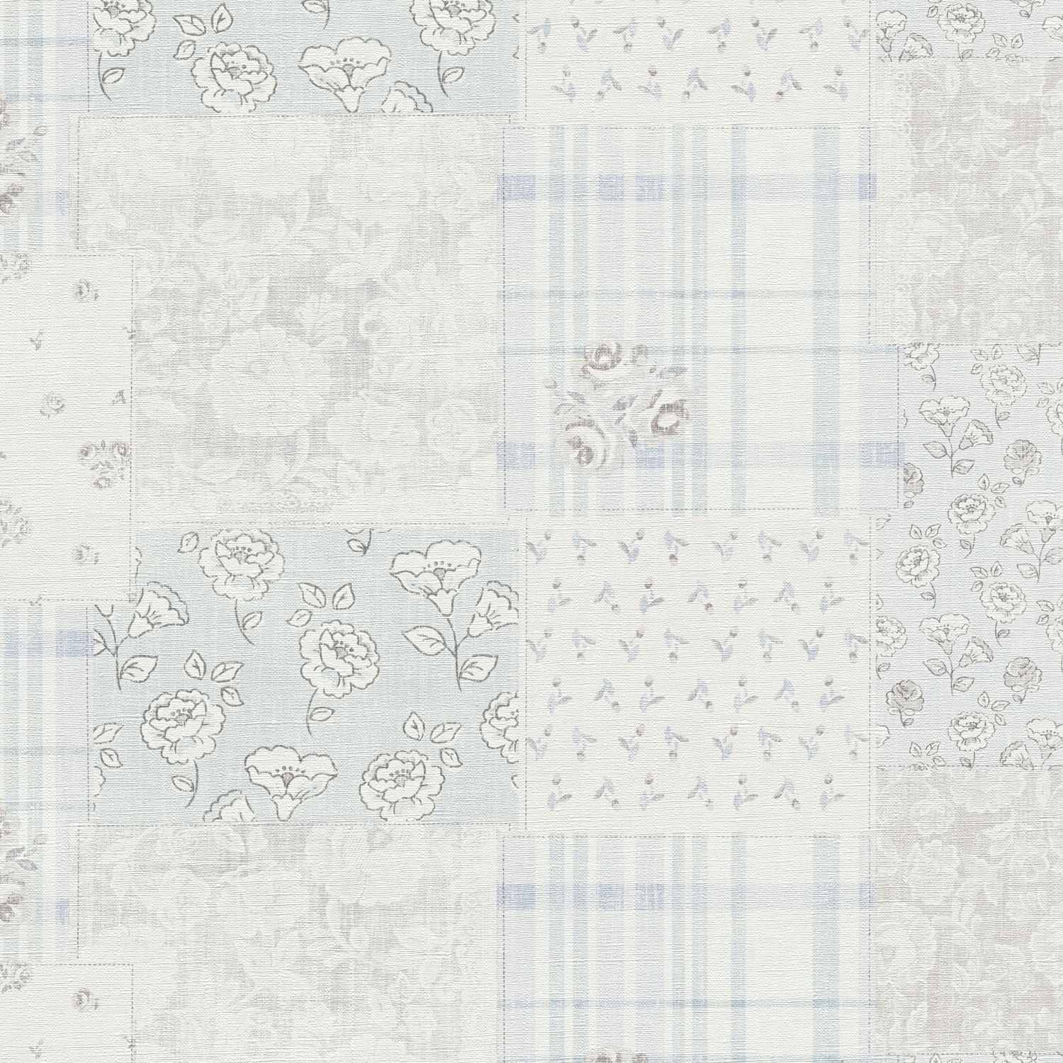 A.S. Creation Maison Charme 390664 Papel pintado no tejido Diseño floral 10,05 x 0,53 m Azul claro