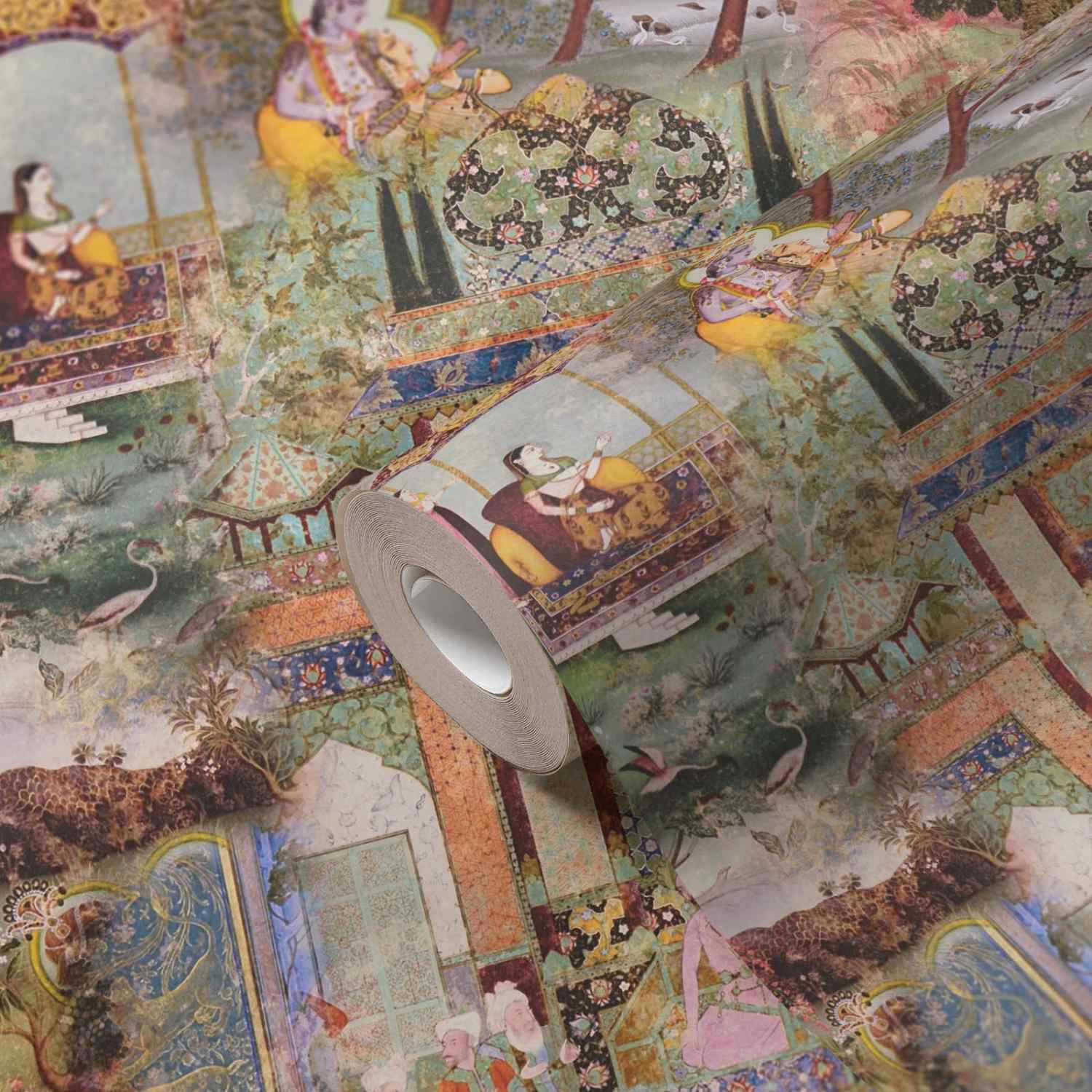 A.S. Creation Dream Flowery 381741 Papel pintado no tejido Vintage 0,53 x 10,05 m Verde Naranja