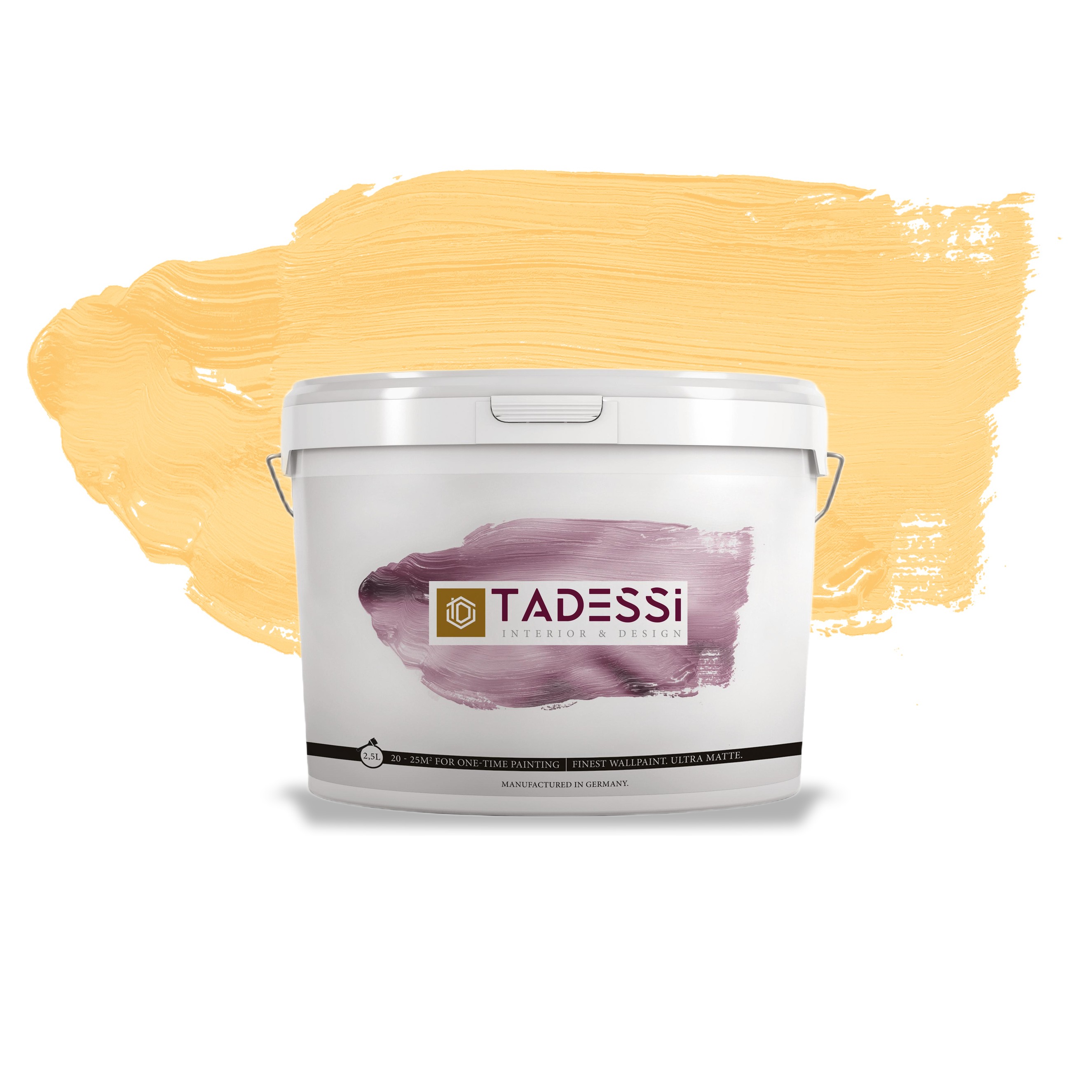 TADESSI Color Vista - Pintura de pared amarillo pastel - Amarillo miel - Pintura interior mate - Dispersión de alta calidad