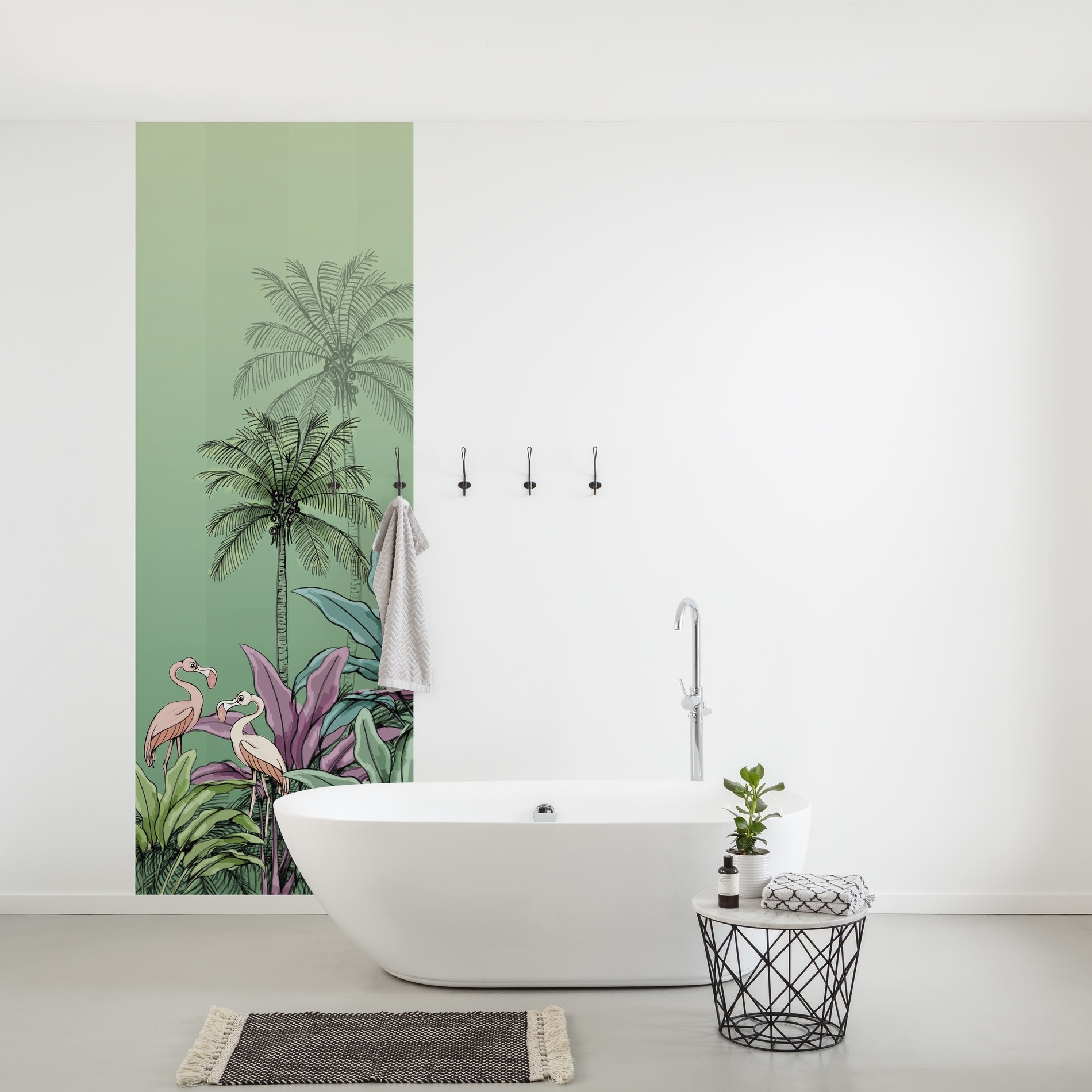 Papel pintado fotográfico Komar Disney Jungle Flamingo 280 x 100 cm, tejido no tejido, Simba y Nala, El Rey León, para dormitorio