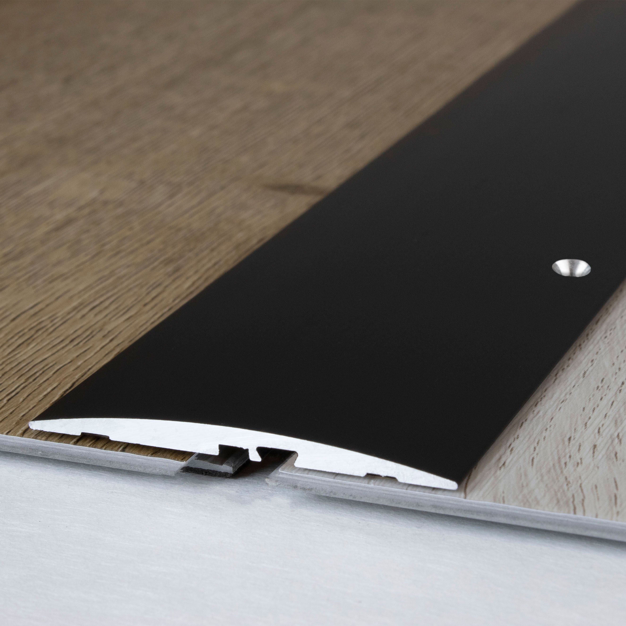 Perfil de transición PROVISTON, altura 4 mm, ancho 58 mm, tira de transición, aluminio