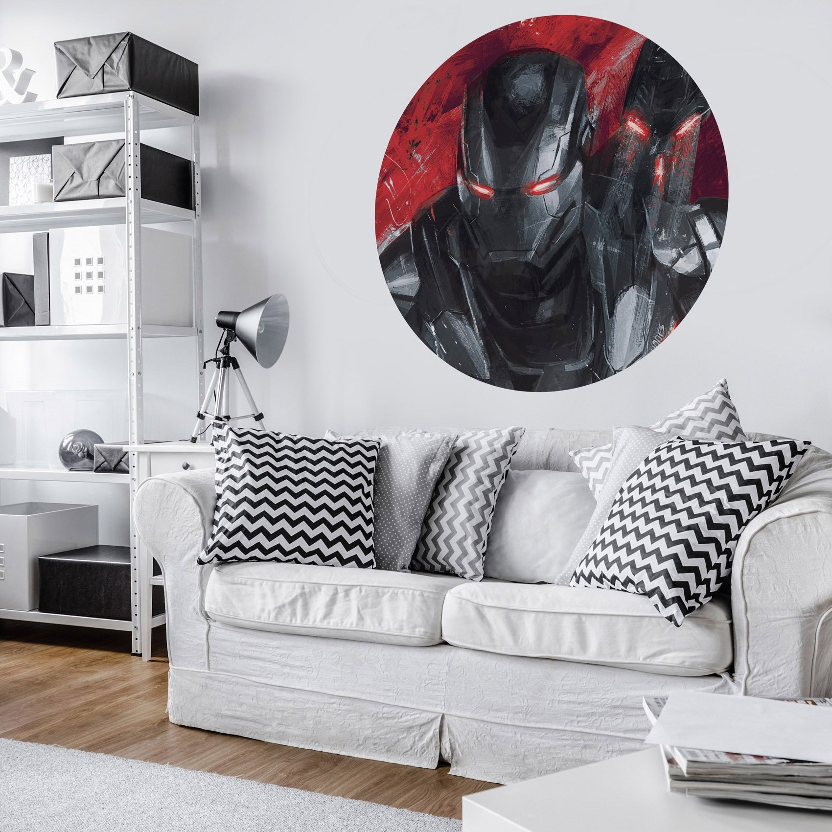 Papel pintado fotográfico Komar Marvel Avengers Pintura Máquina de Guerra 125 x 125 cm Mural de pared autoadhesivo no tejido