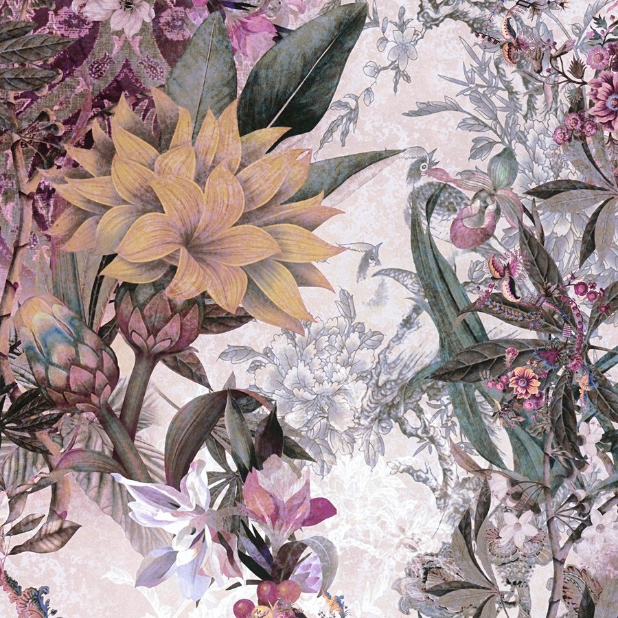 A.S. Creation Dream Flowery 381775 Papel pintado no tejido Diseño floral 0,53 x 10,05 m Blanco Morado