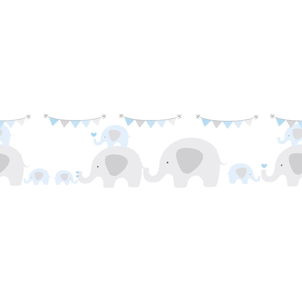 A.S. Creation Only Borders 11 403748 Cenefa de papel Habitación infantil 5,00 x 0,155 m Azul