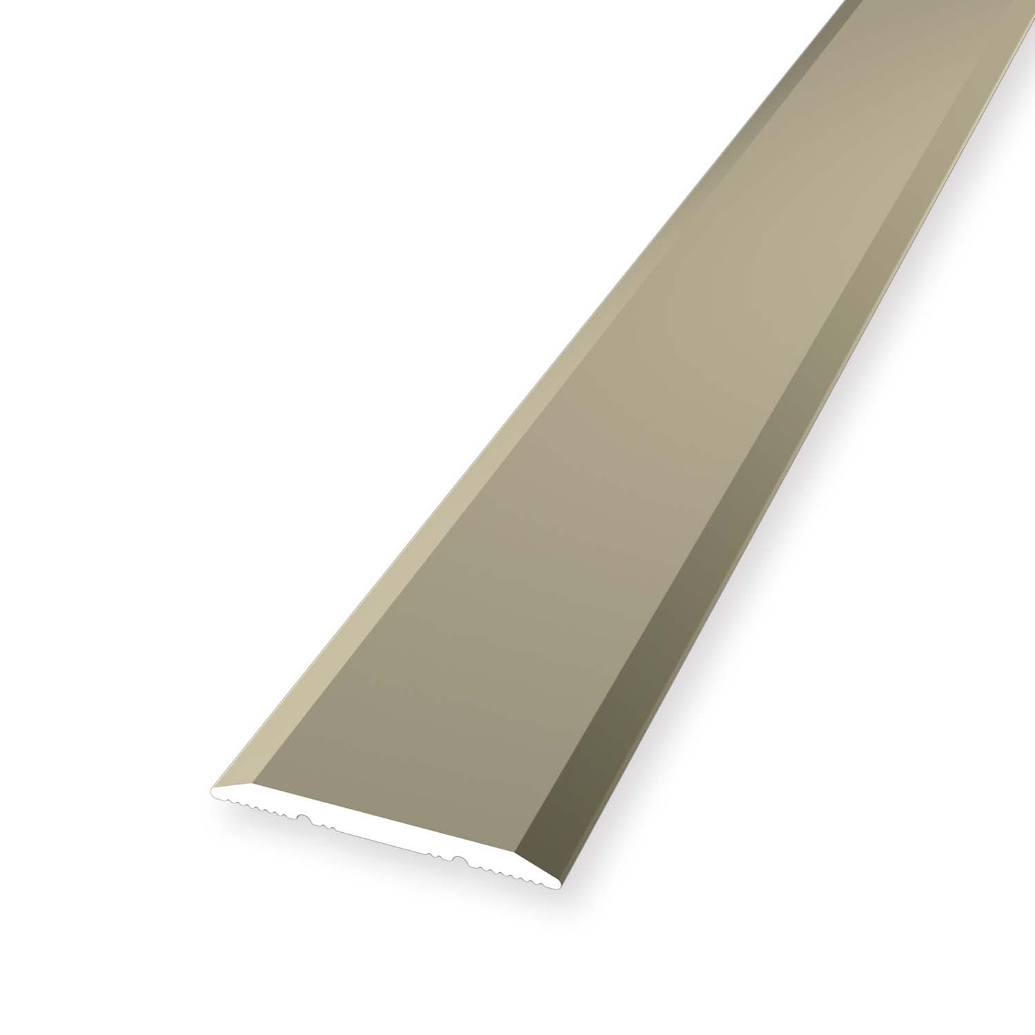 Perfil de transición de aluminio Küberit de 2 x 25 x 1000 mm, liso, arenado