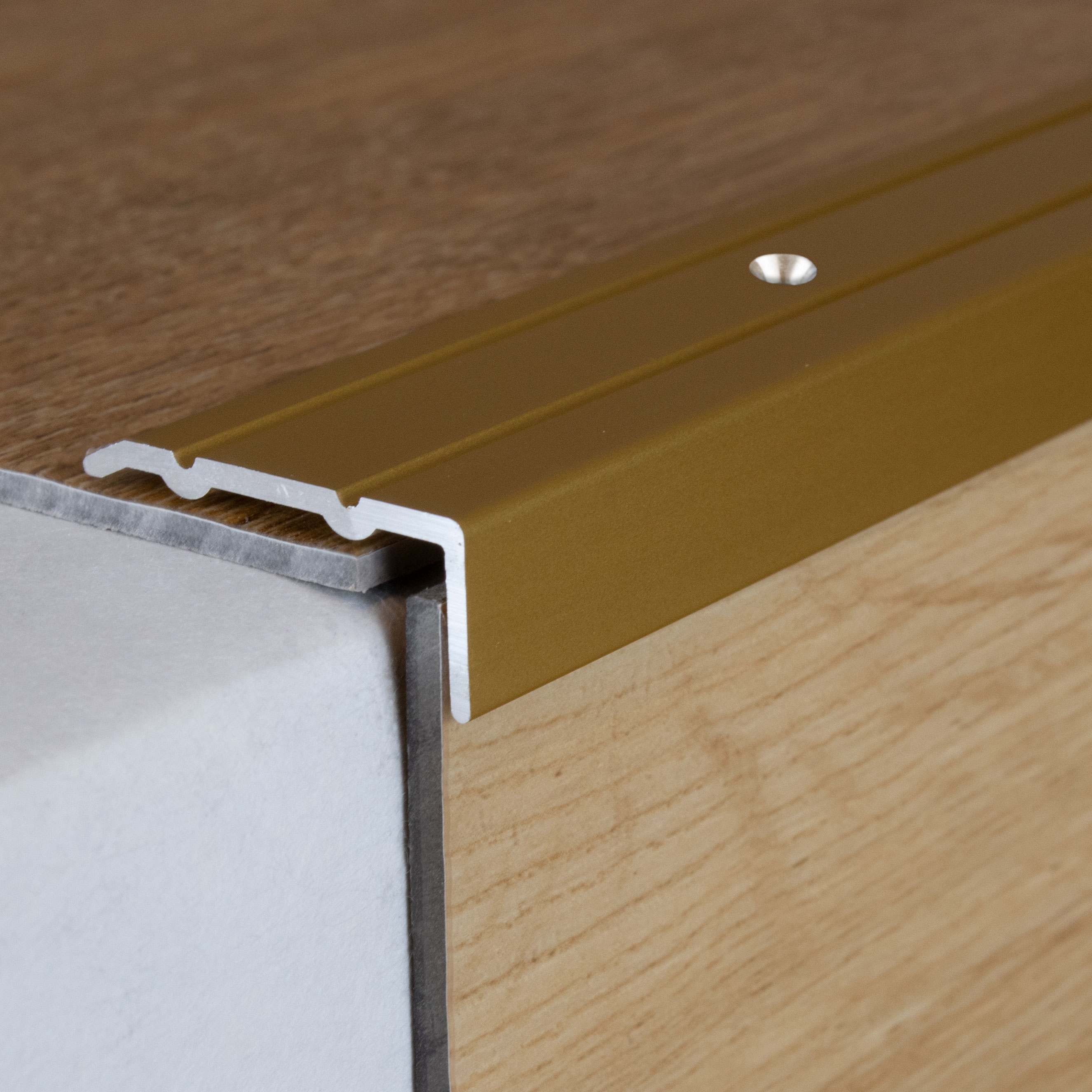 Perfiles angulares y de canto para escaleras PROVISTON Salerno, ancho 24,5 mm, aluminio