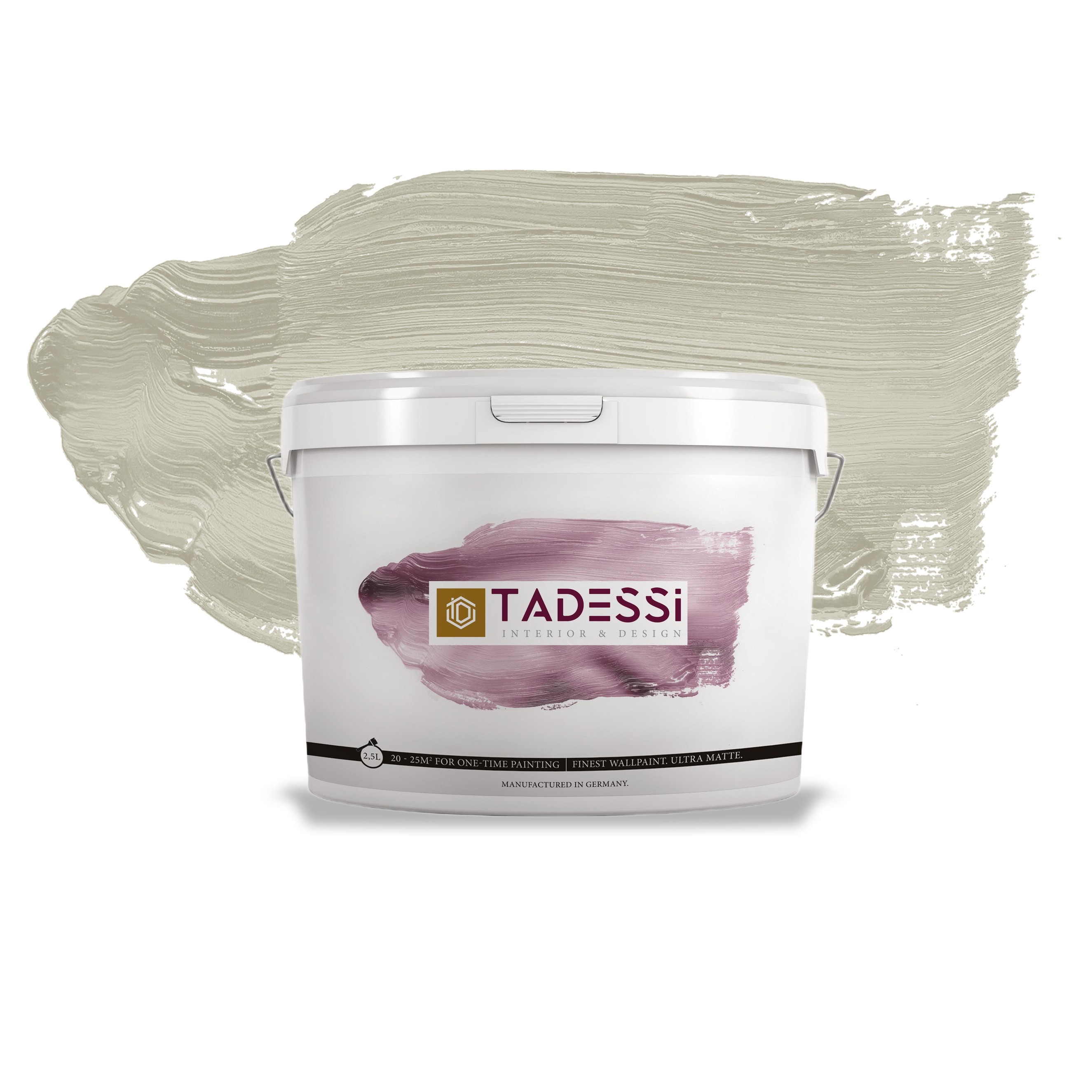 TADESSI Color Vista - Pintura mural Taupe - Mocha pastel - Pintura mate de alta calidad para interiores