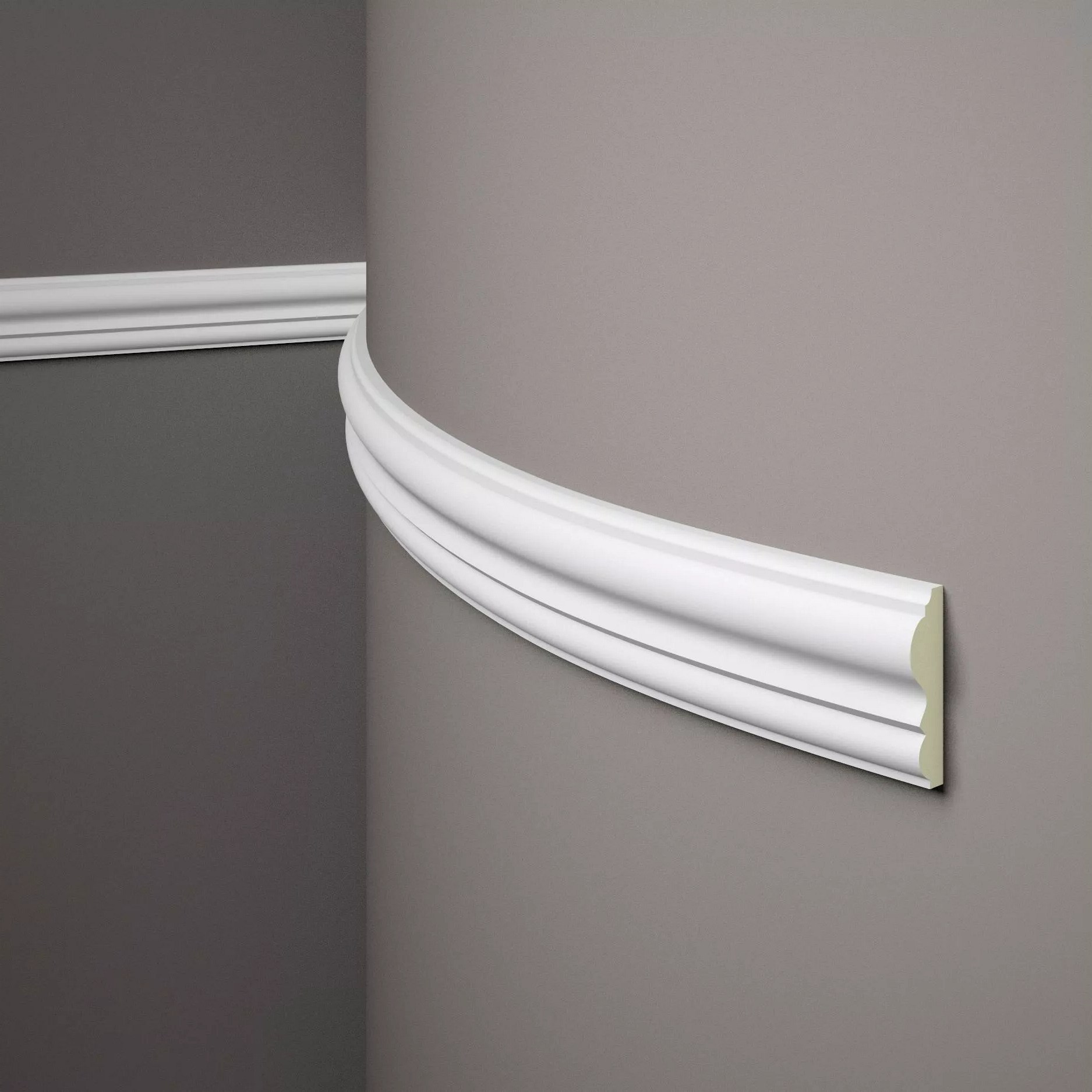Perfil flexible para pared Mardom MDD338F Profoam 21 x 80 x 2000 mm, blanco, decorativo y flexible