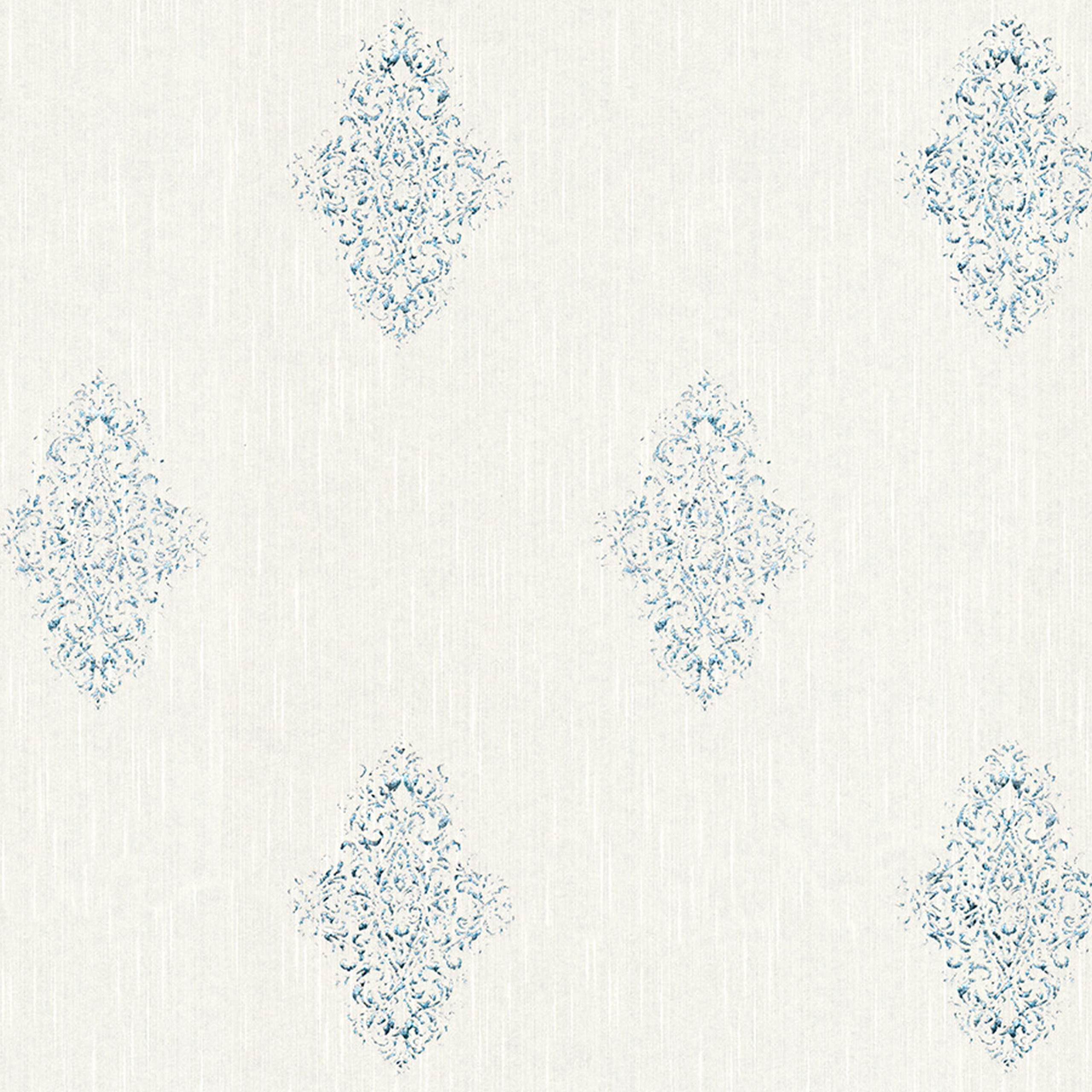 A.S. Creation Papeles pintados de lujo 319461 Papel pintado no tejido Barroco 0,53 x 10,05 m Blanco