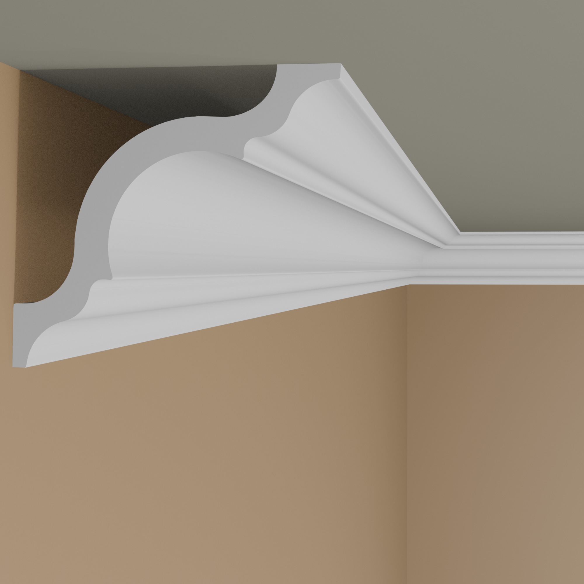 Cornisa NMC A NOMASTYL de poliestireno, 110 x 110 x 2000 mm, moldura de techo blanca