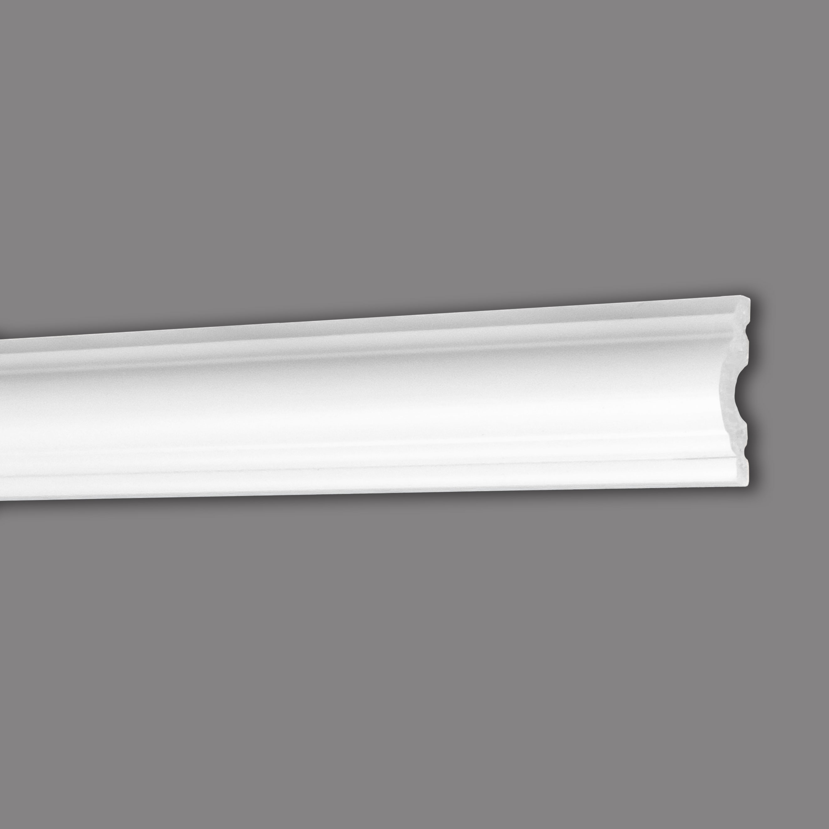 Marbet Moldura decorativa "HW-1" Moldura de pared de poliestireno expandido 11 x 22 x 2000 mm Tira de poliestireno Blanco