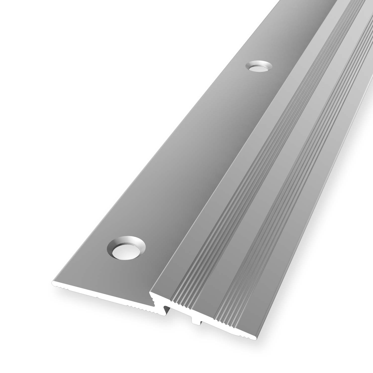 Perfil de compensación 4,5 x 38 x 2700 mm, aluminio, ajuste de altura, compensación, plata, Küberit