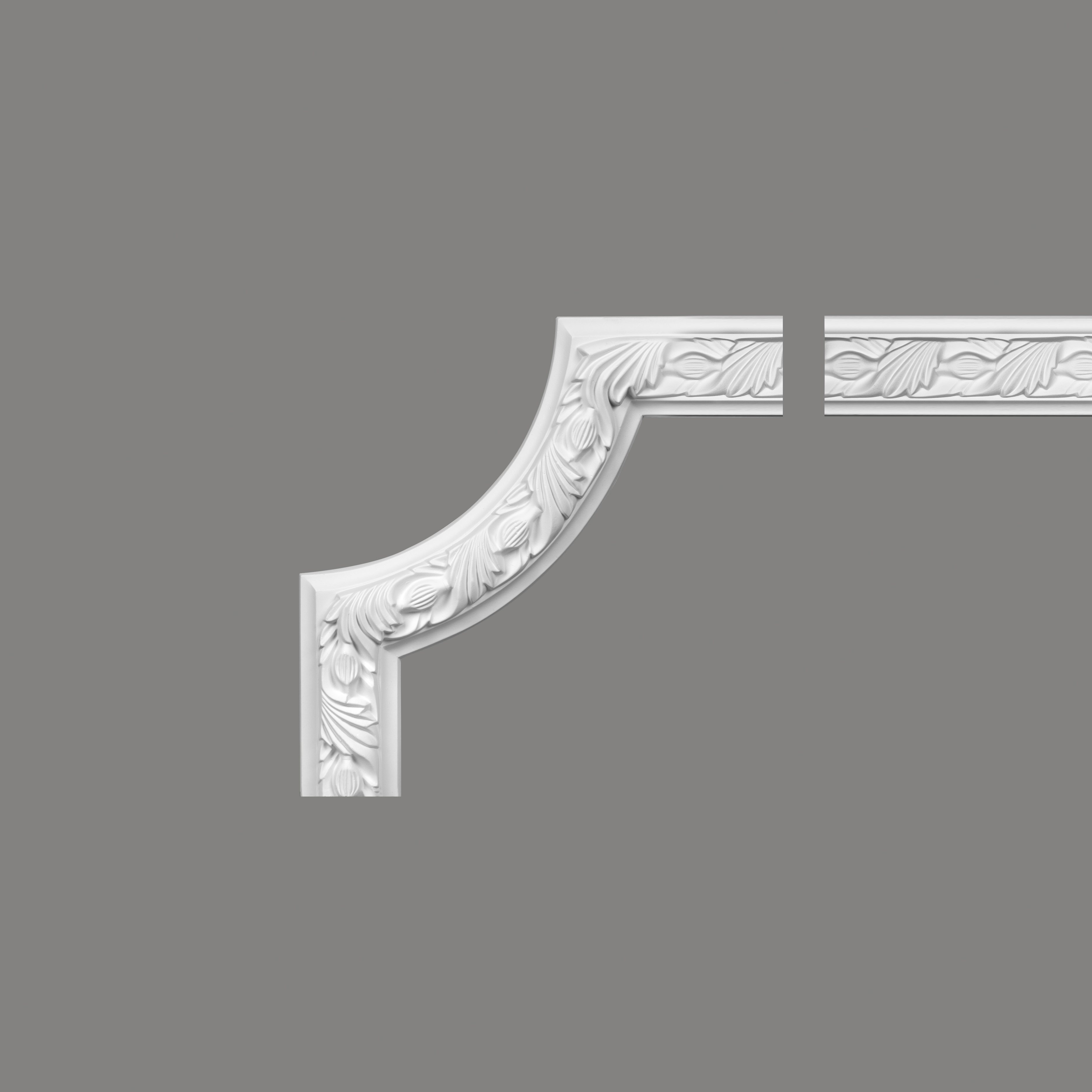 Perfil de esquina Mardom para moldura de pared MDC258 Profoam 54 x 20 x 260 mm, cornisa de estuco blanco