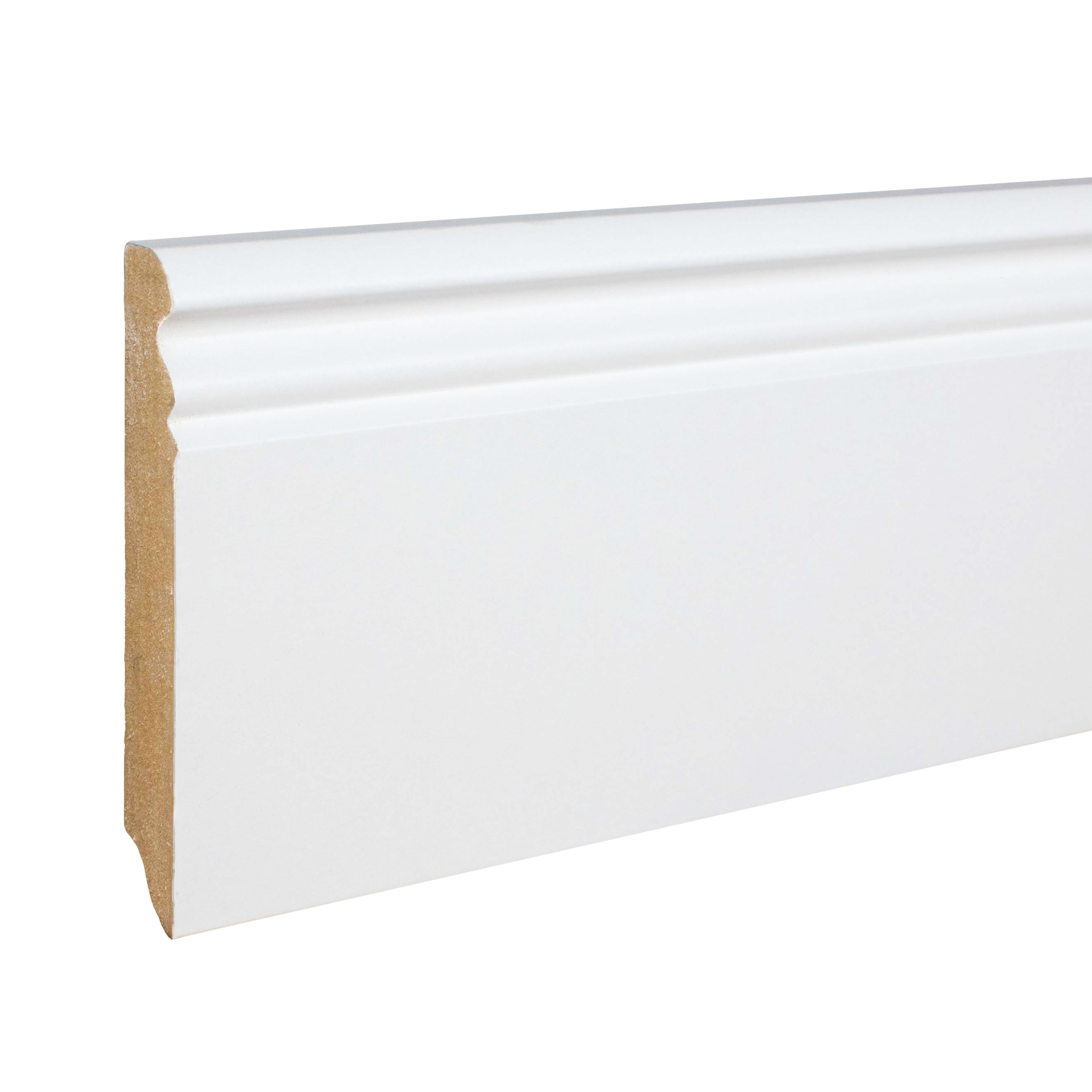 Rodapié perfil Berlín 19 x 96 x 2500 mm MDF laminado blanco perfil Hamburgo de PROVISTON