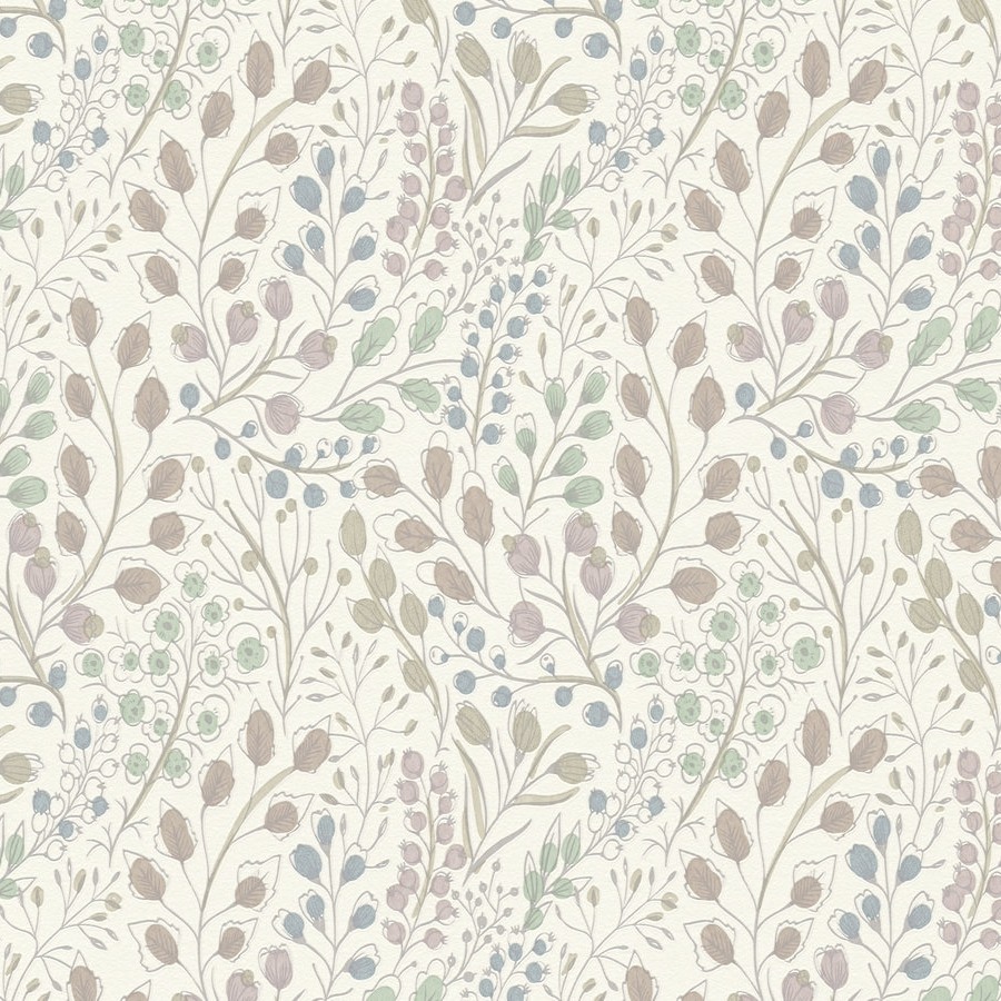 A.S. Creation Atractivo 2 388471 Papel pintado no tejido Diseño floral 10,05 x 0,53 m Blanco