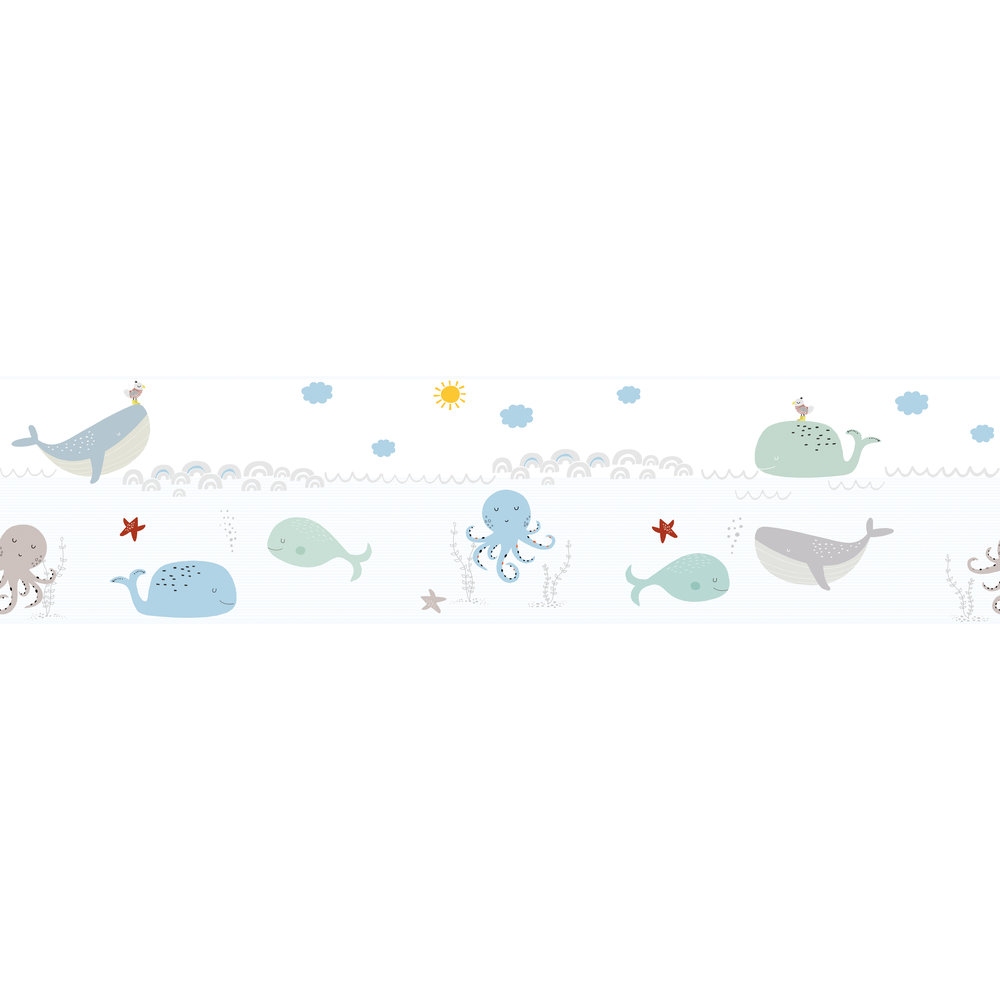 A.S. Creation Only Borders 11 403759 Cenefa de papel Habitación infantil 5,00 x 0,155 m Azul