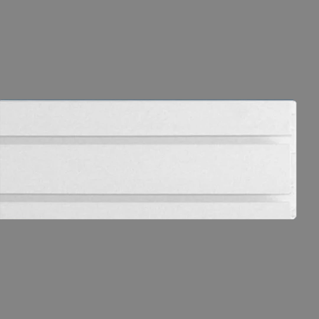 Wiesemann Riel para cortinas Doble riel Plástico 15 x 63 x 1800 mm Barra para cortinas Blanco