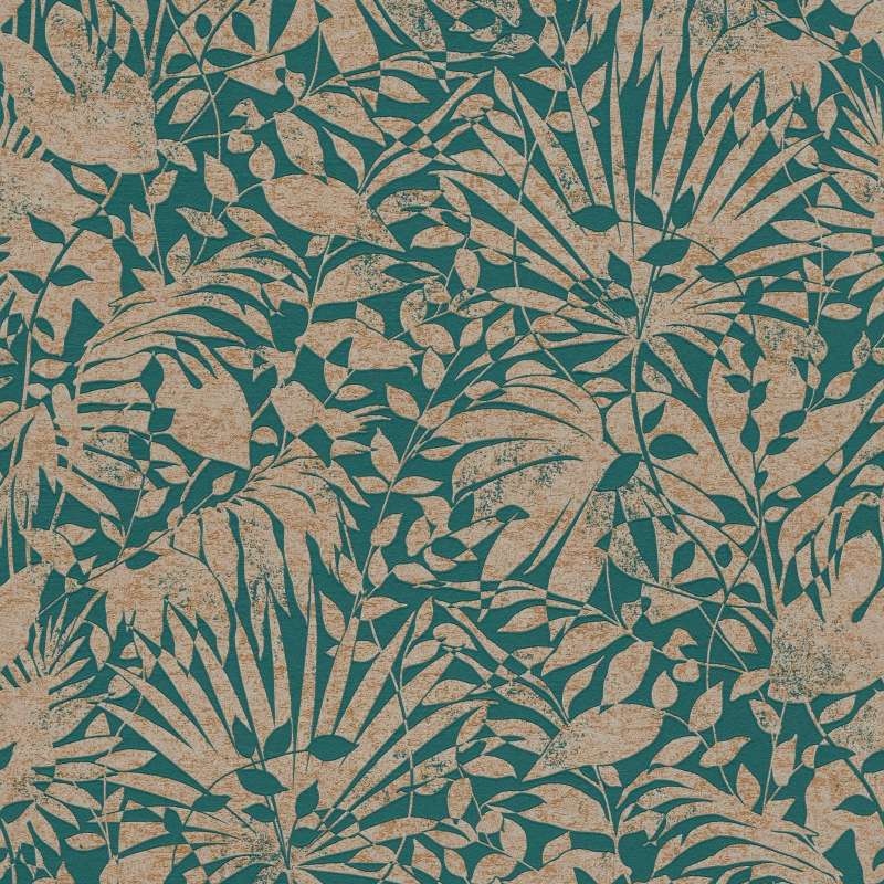 A.S. Creation The BOS 388311 Papel pintado no tejido Diseño floral 0,53 x 10,05 m Verde