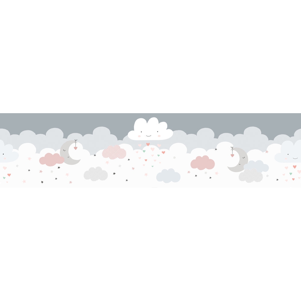 A.S. Creation Only Borders 11 403743 Cenefa de papel Habitación infantil 5,00 x 0,155 m Gris