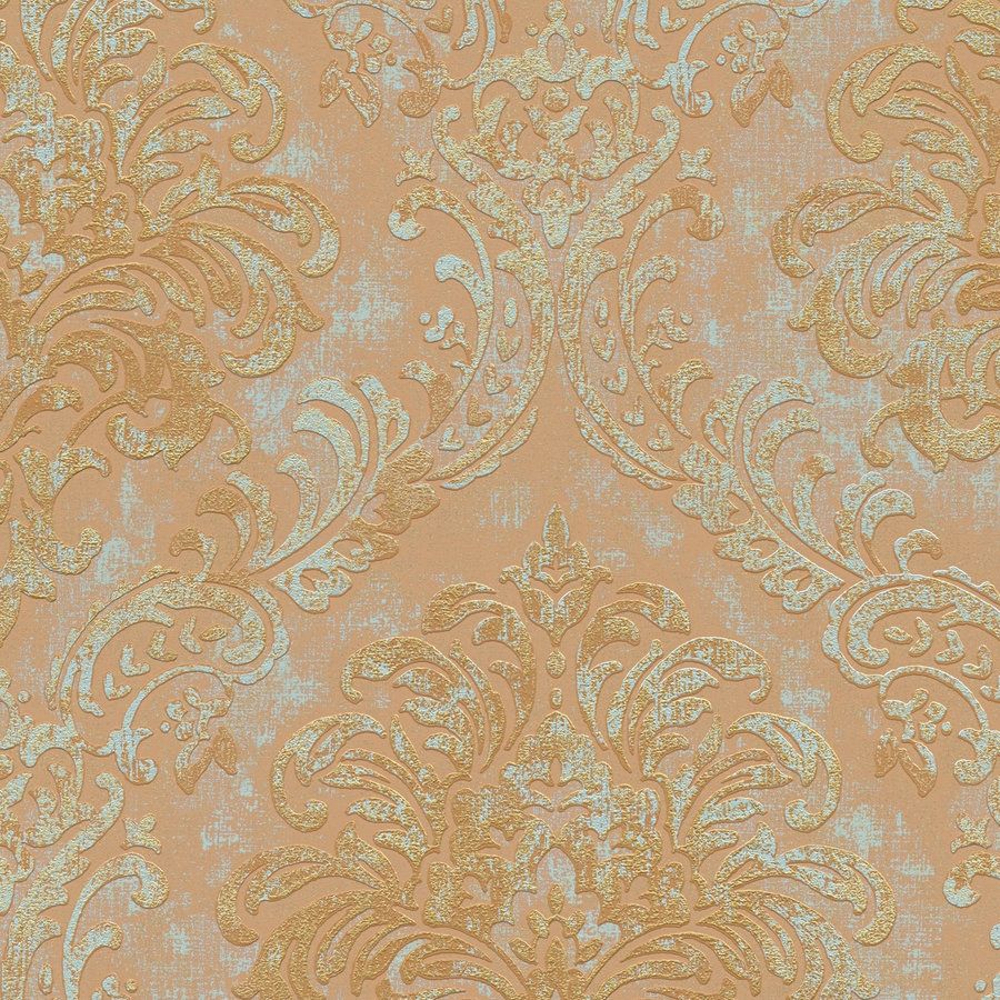 A.S. Creation Estilos de viaje 391121 Papel pintado no tejido Barroco 10,05 m x 0,53 m Naranja
