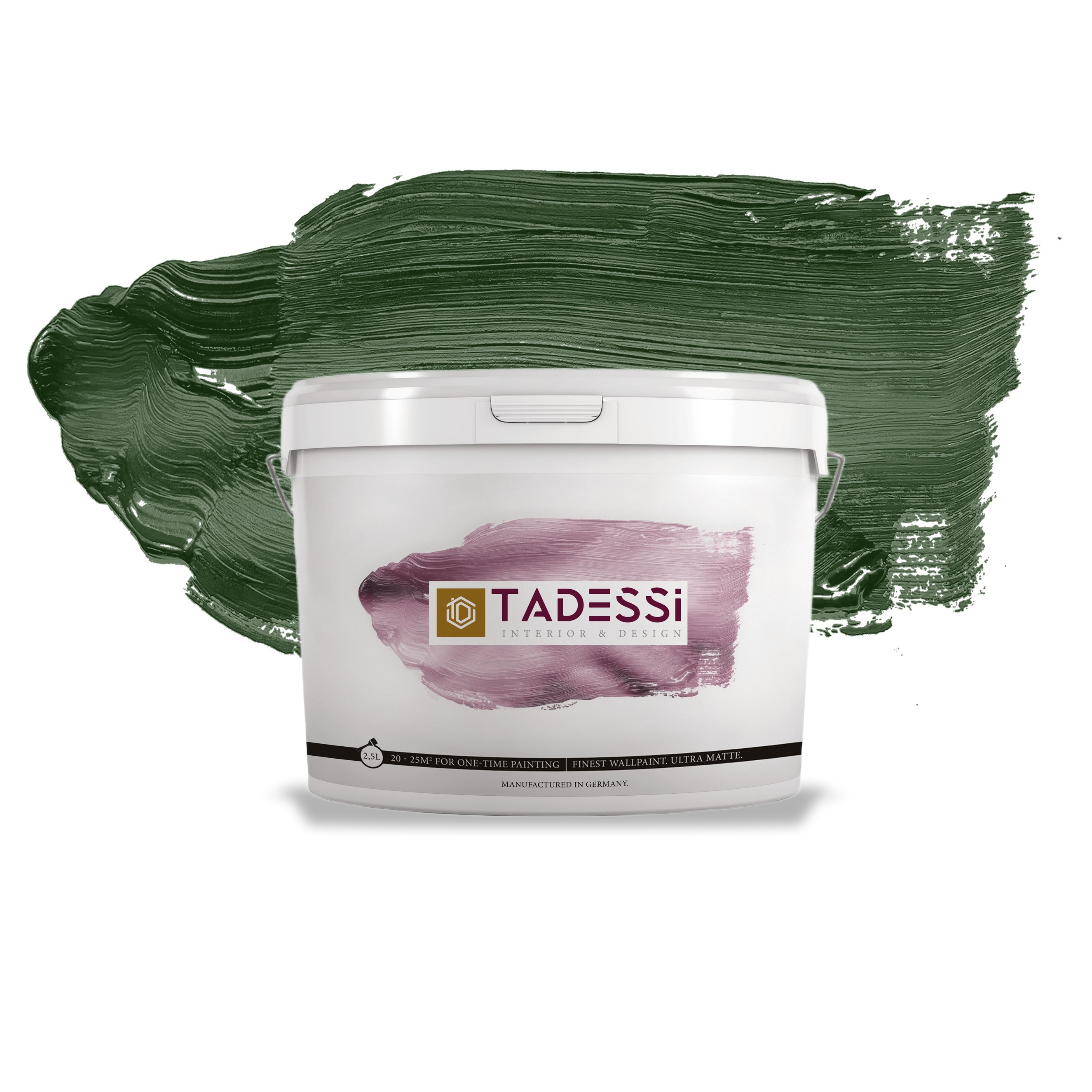 TADESSI Color Vista - Pintura de pared Verde - Verde Oliva - Verde Salvia - Pintura mate de alta calidad para interiores
