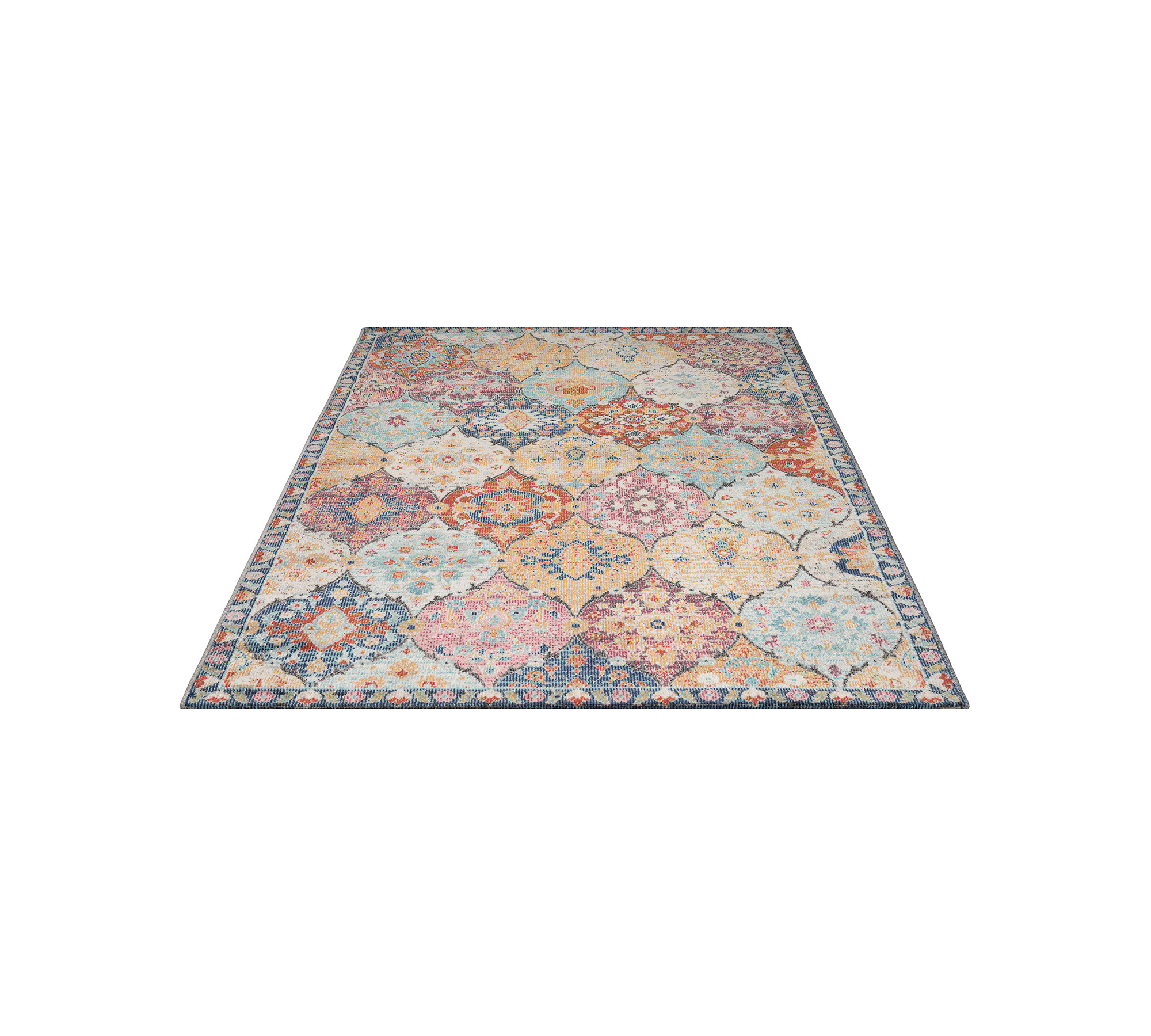 Alfombra rectangular para interior y exterior, multicolor, varios tamaños, ideal para patio - FLOORNOVO