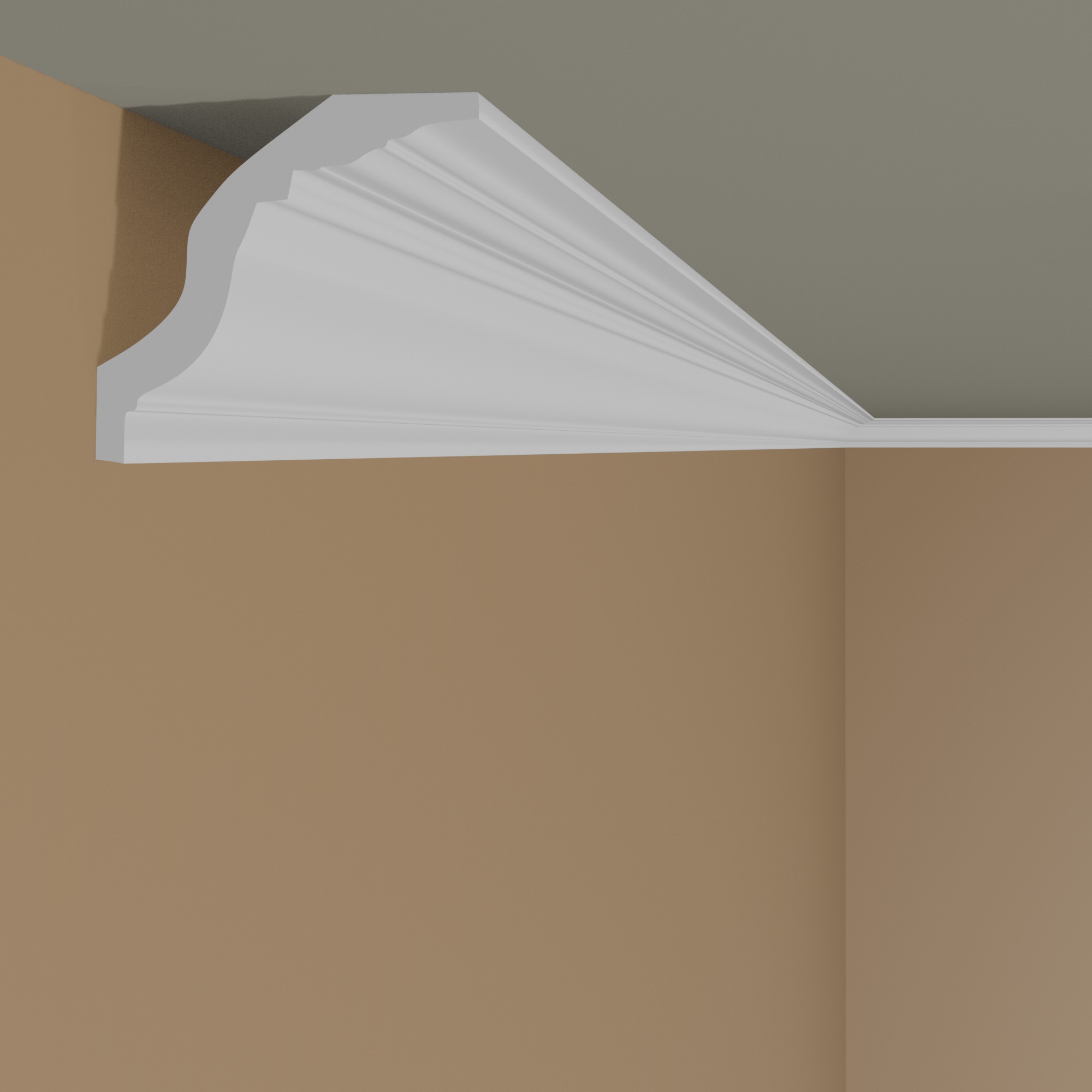 Moldura de techo Mardom MDB102 Profoam 80 x 80 x 2000 mm Cornisa blanca moderna