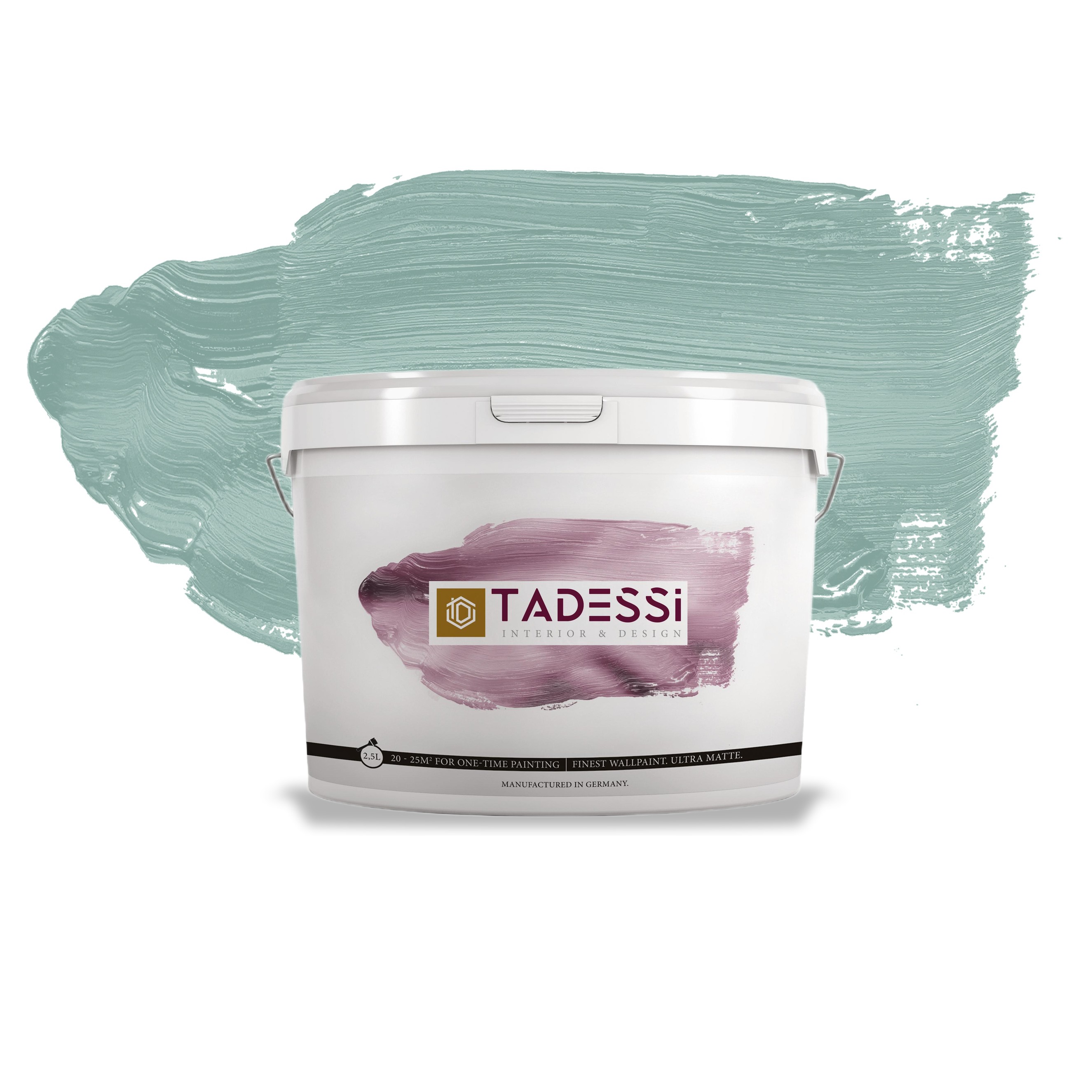 TADESSI Color Vista - Pintura de pared verde - Verde musgo - Verde salvia - Pintura mate de alta calidad para interiores