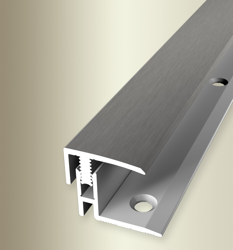 Perfiles de remate y canto PROVISTON, ancho 21 mm, altura de canto 12-17 mm, aluminio anodizado