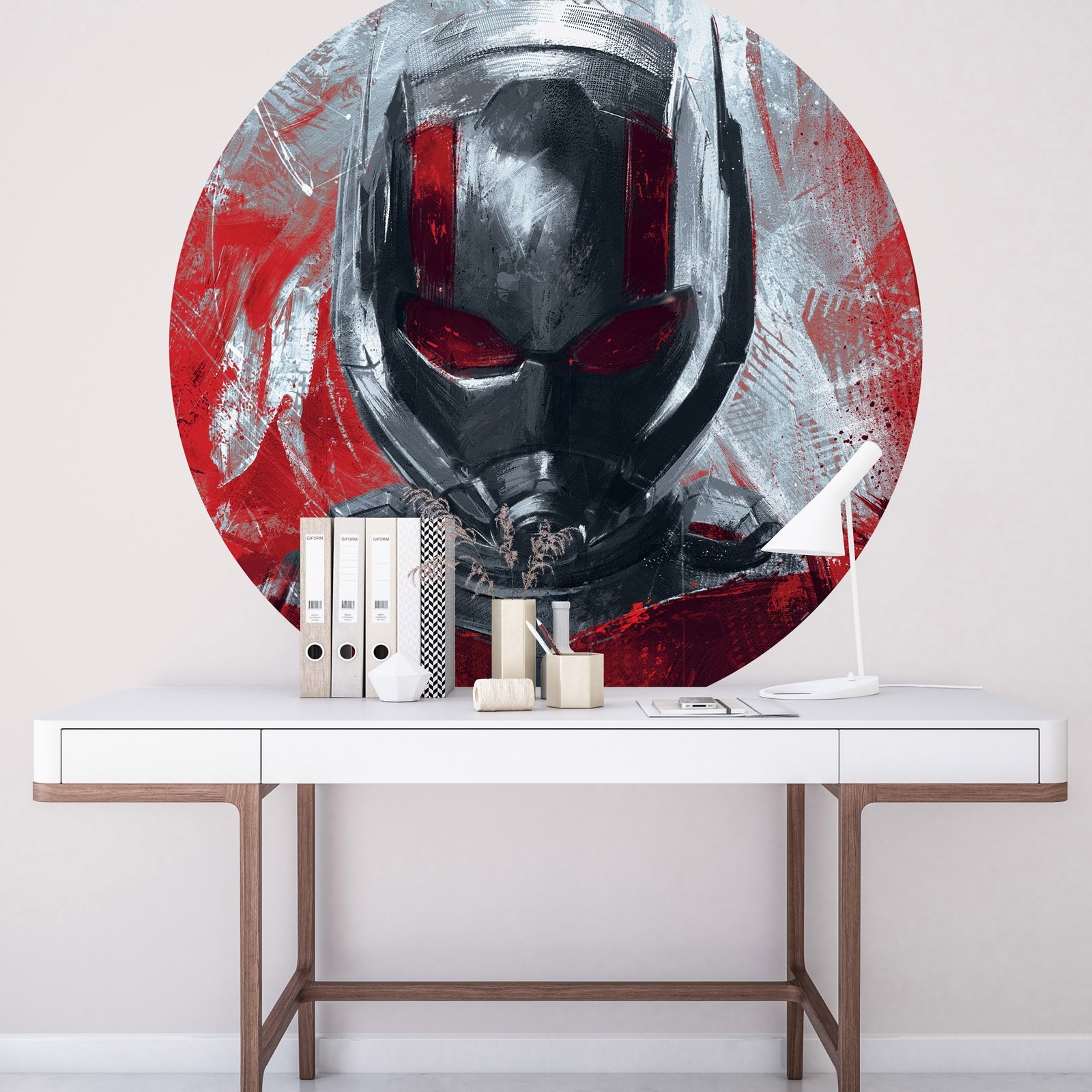 Papel pintado fotográfico Komar Marvel Avengers con Ant-Man, 125 x 125 cm, tejido no tejido autoadhesivo.