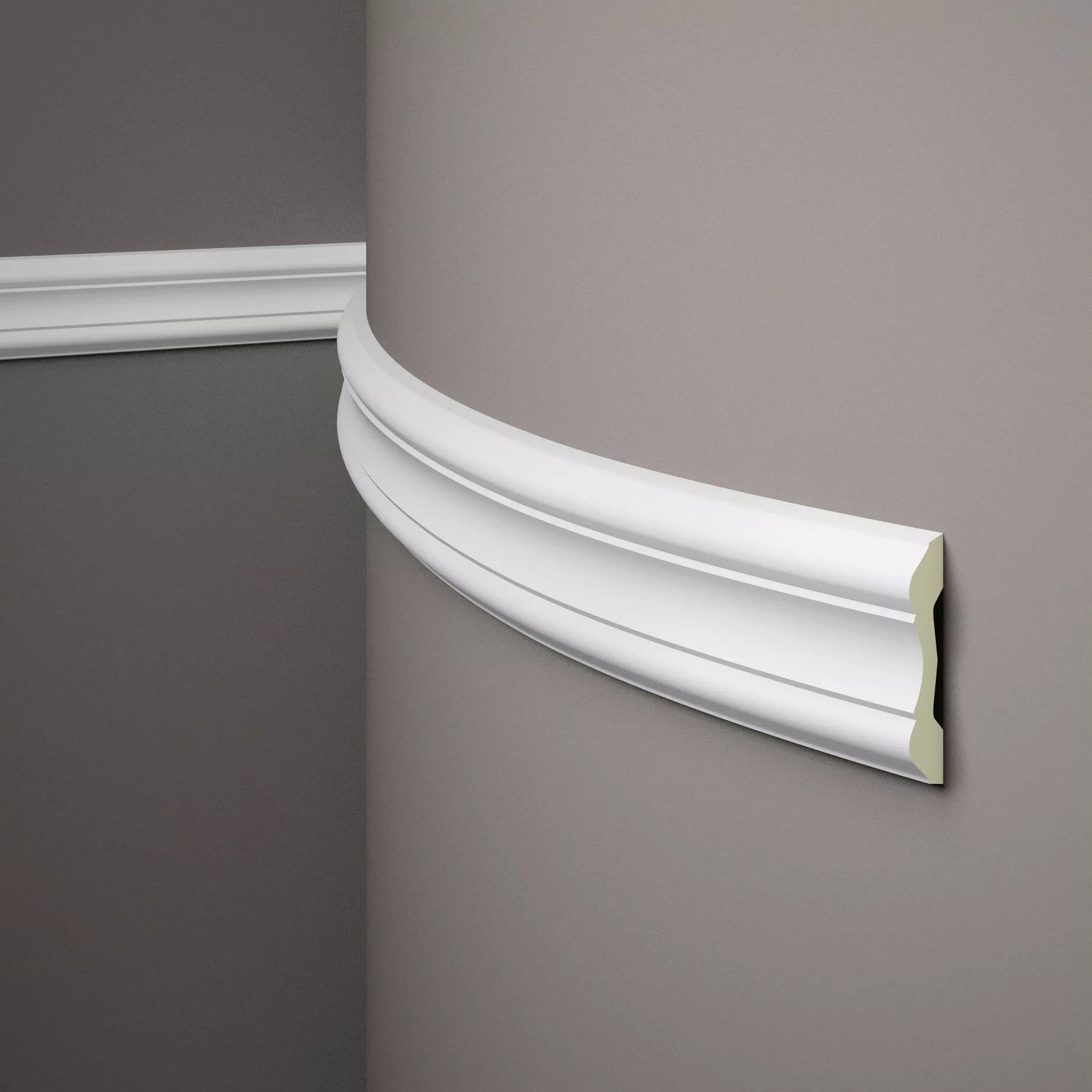 Perfil flexible para pared Mardom MDD345F Profoam 24 x 102 x 2000 mm, blanco, decorativo y flexible