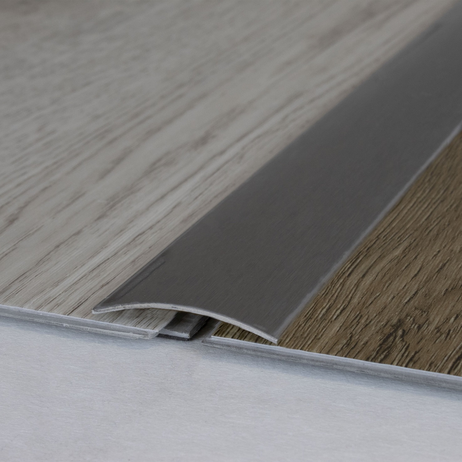 Perfil de transición Auer Dordrecht, altura 4,5 mm, ancho 37 mm, tira de transición de acero inoxidable