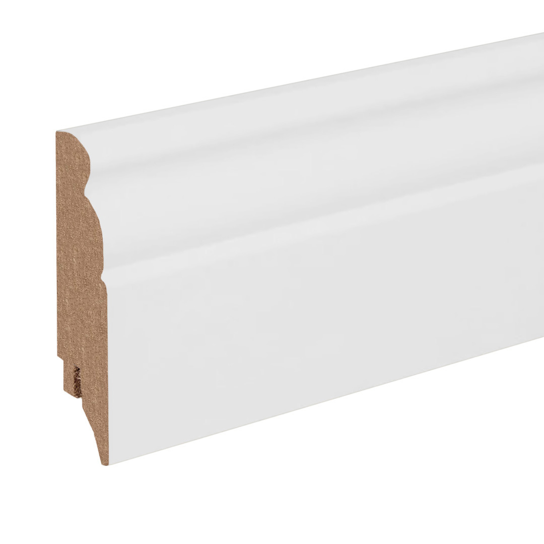 Rodapié / moldura de suelo Cantu-2 (69679) 19 x 80 x 2500 mm Blanco