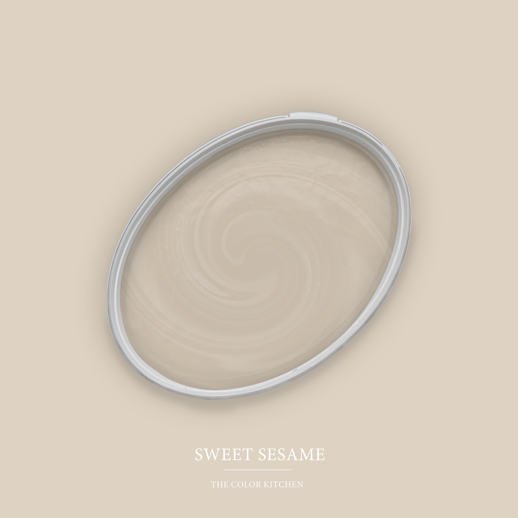 Pintura de pared beige mate The Color Kitchen Sweet Sesame Pintura plástica exclusiva para interiores, alta cobertura